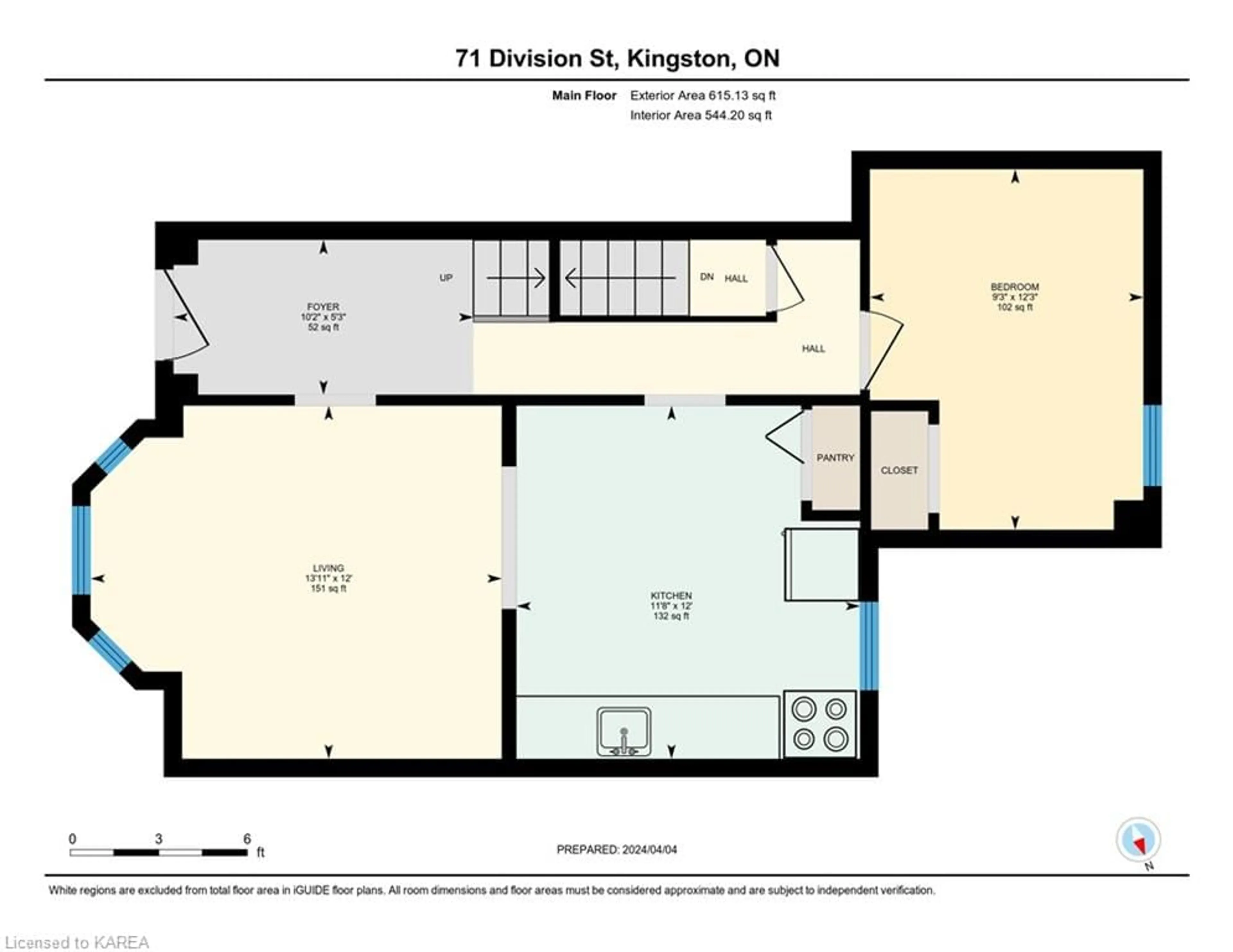 Floor plan for 71 Division St, Kingston Ontario K7L 3M1