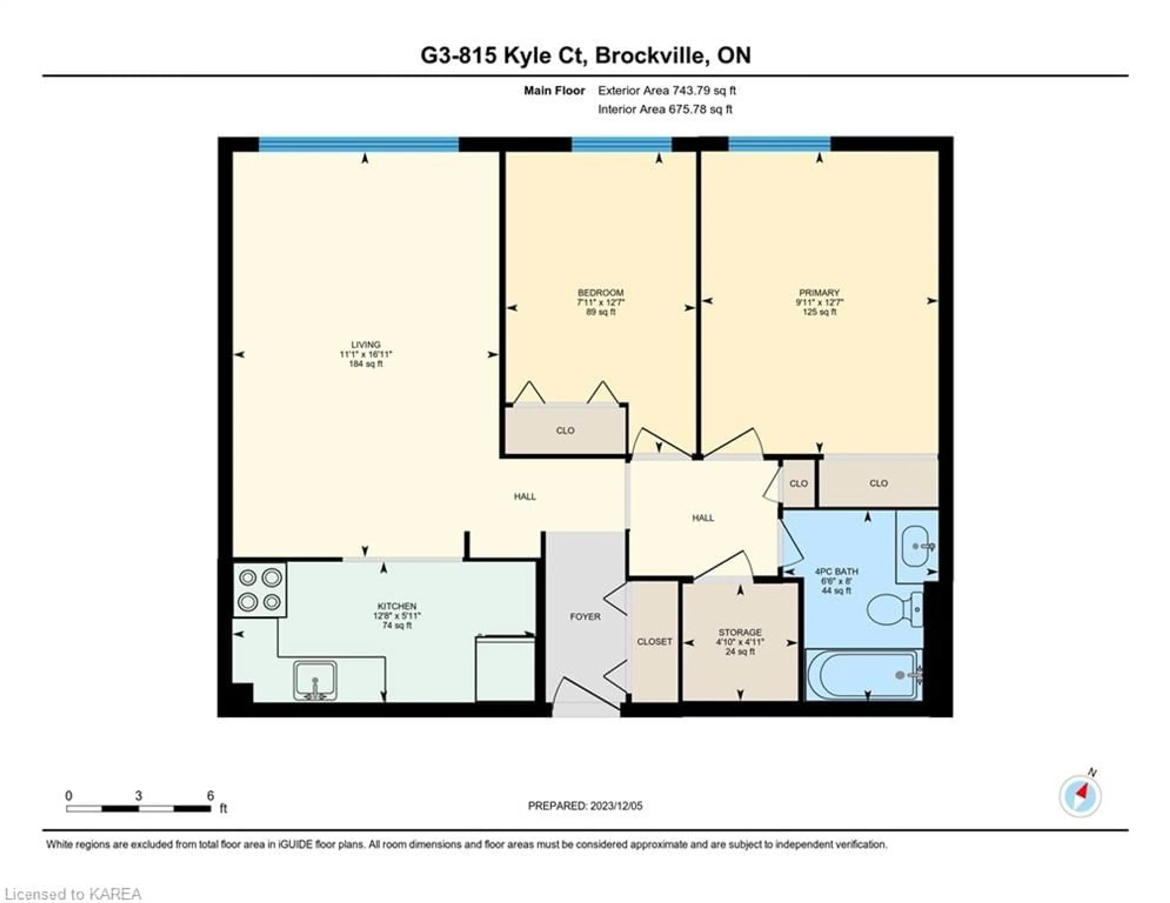 Floor plan for 815 Kyle Crt #G3, Brockville Ontario K6V 6K7