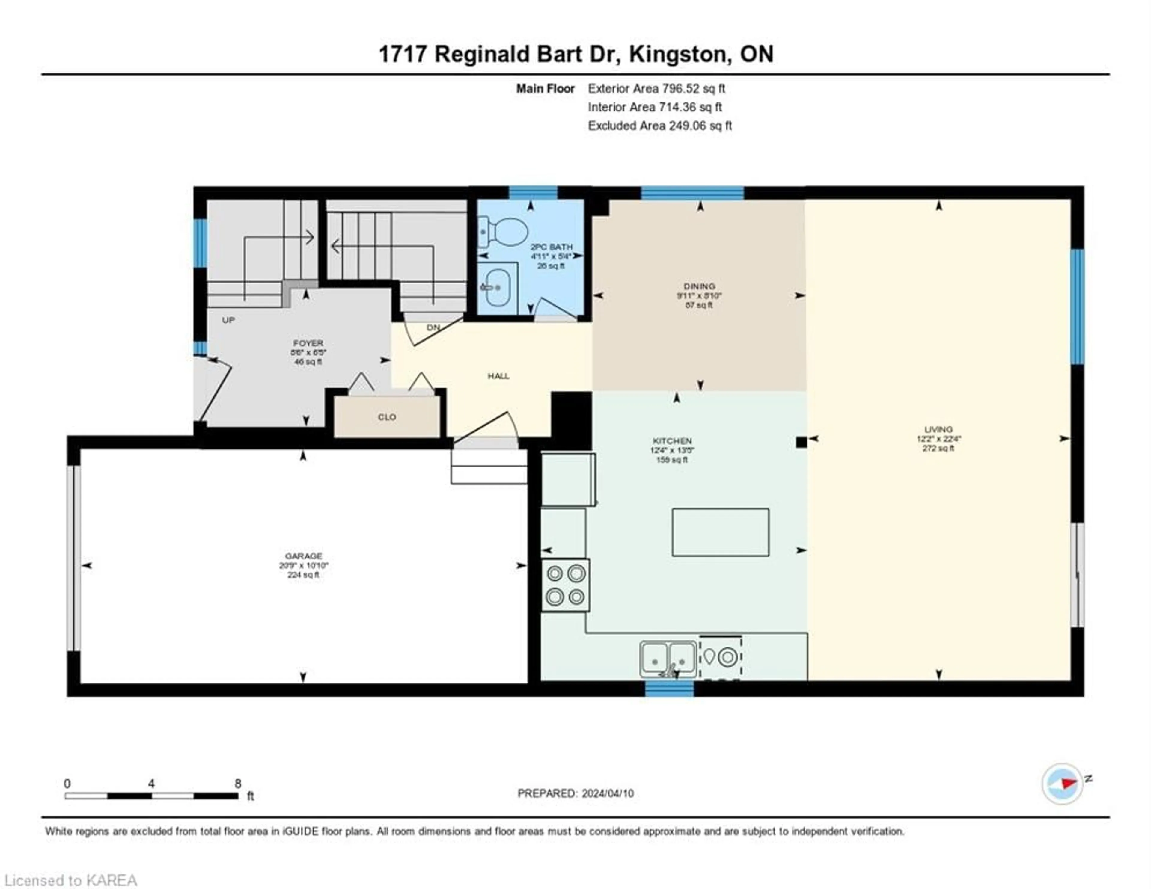 Floor plan for 1717 Reginald Bart Dr, Kingston Ontario K7K 0E8