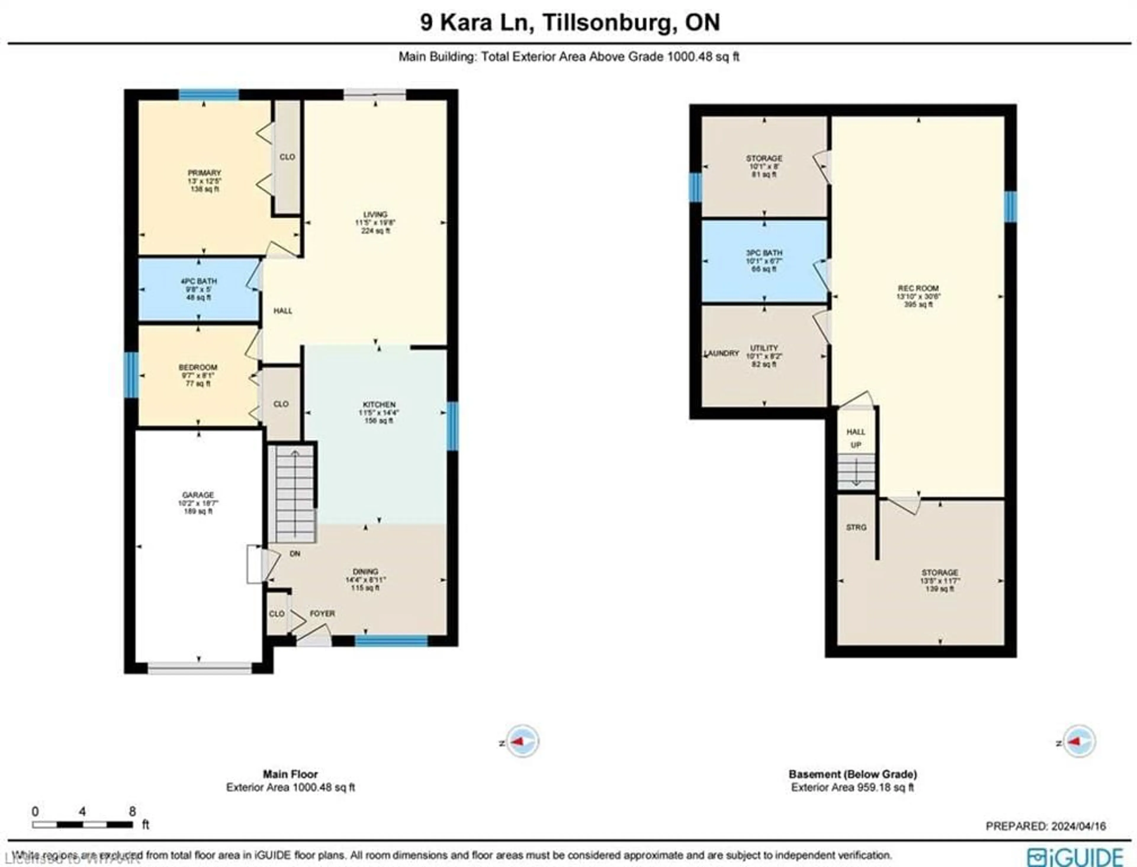 Floor plan for 9 Kara Lane, Tillsonburg Ontario N4G 5M2