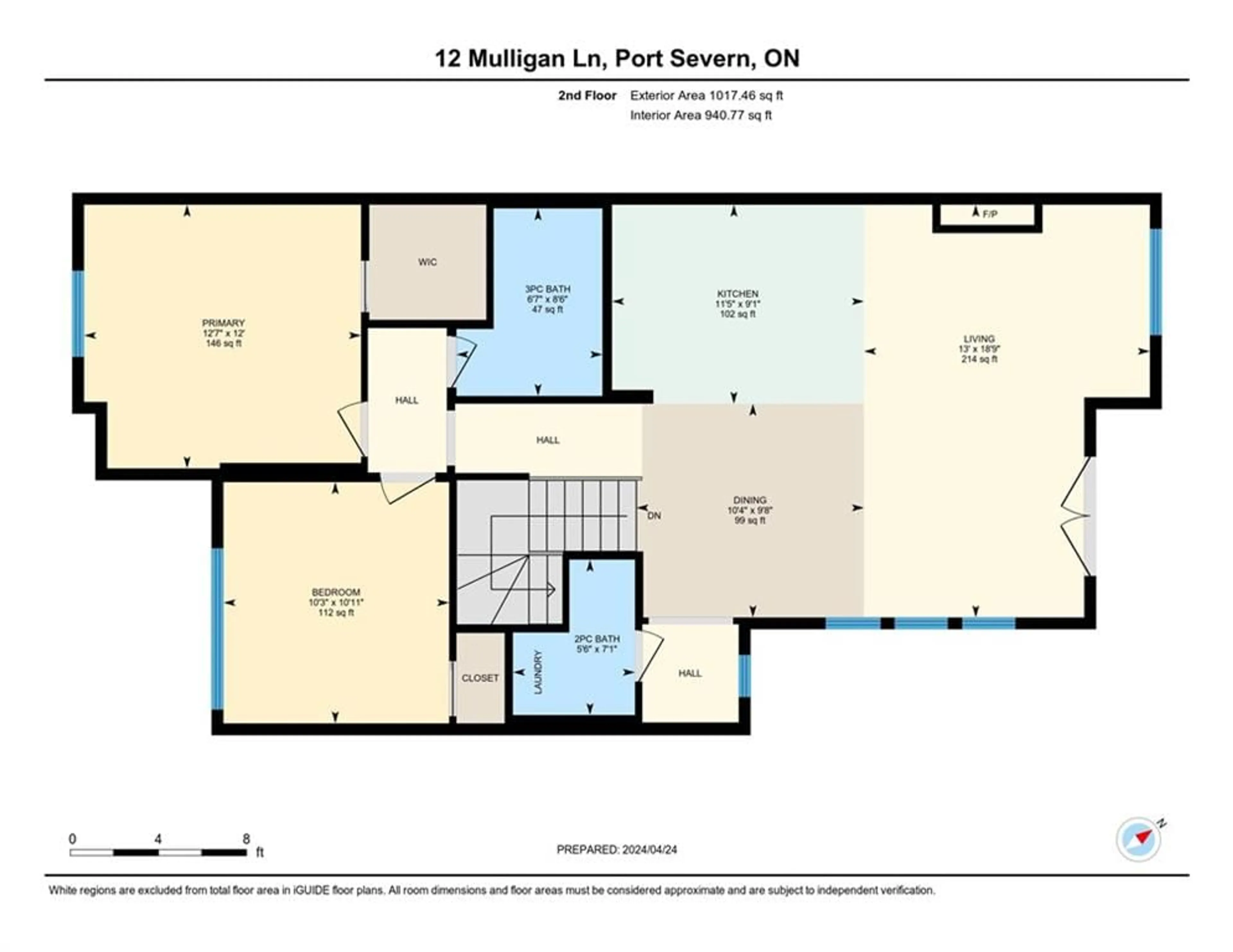 Floor plan for 12 Mulligan Lane, Port Severn Ontario L0K 1S0