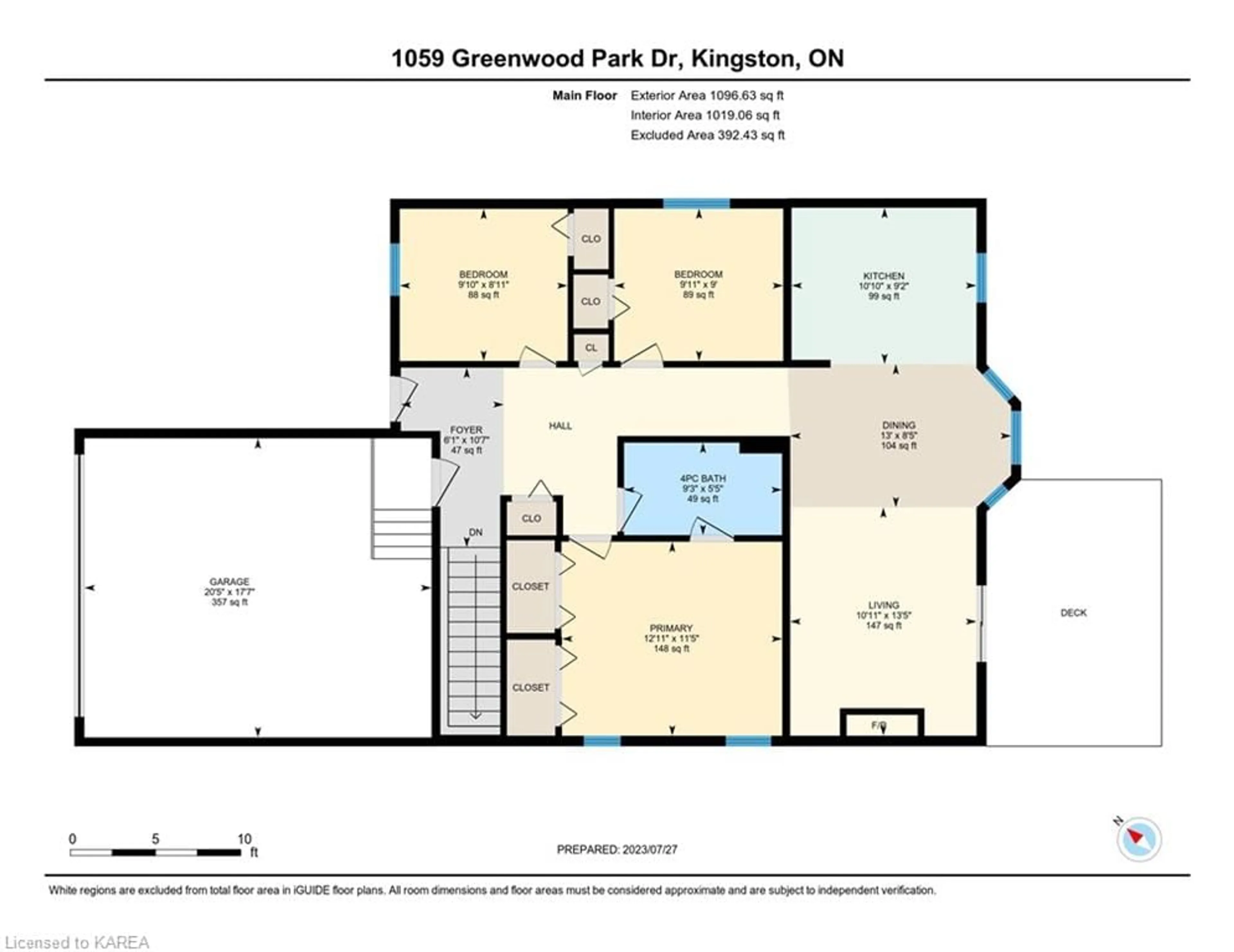 Floor plan for 1059 Greenwood Park Dr, Kingston Ontario K7K 0A4