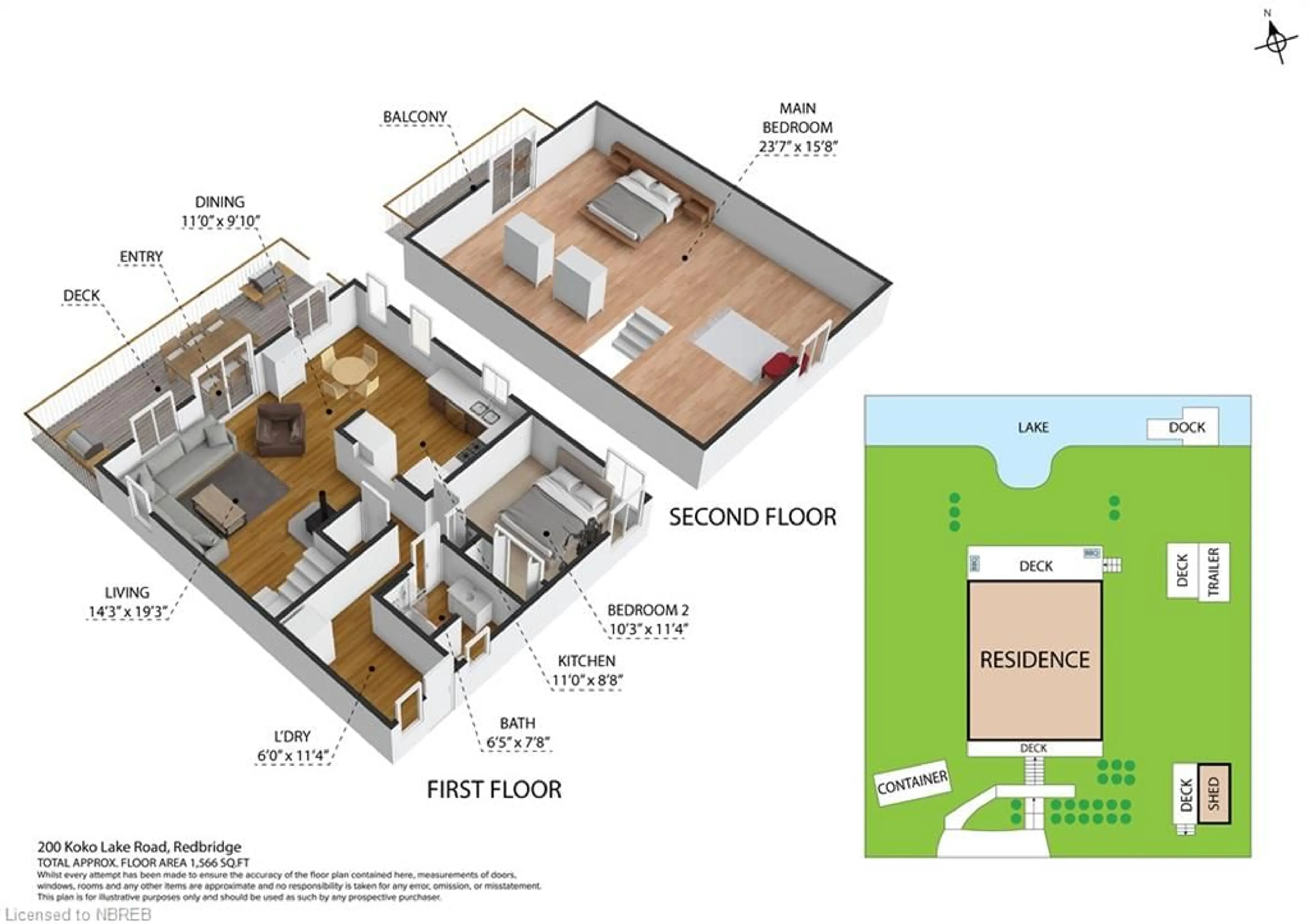 Floor plan for 200 Koko Lake Rd, Redbridge Ontario P0H 2A0