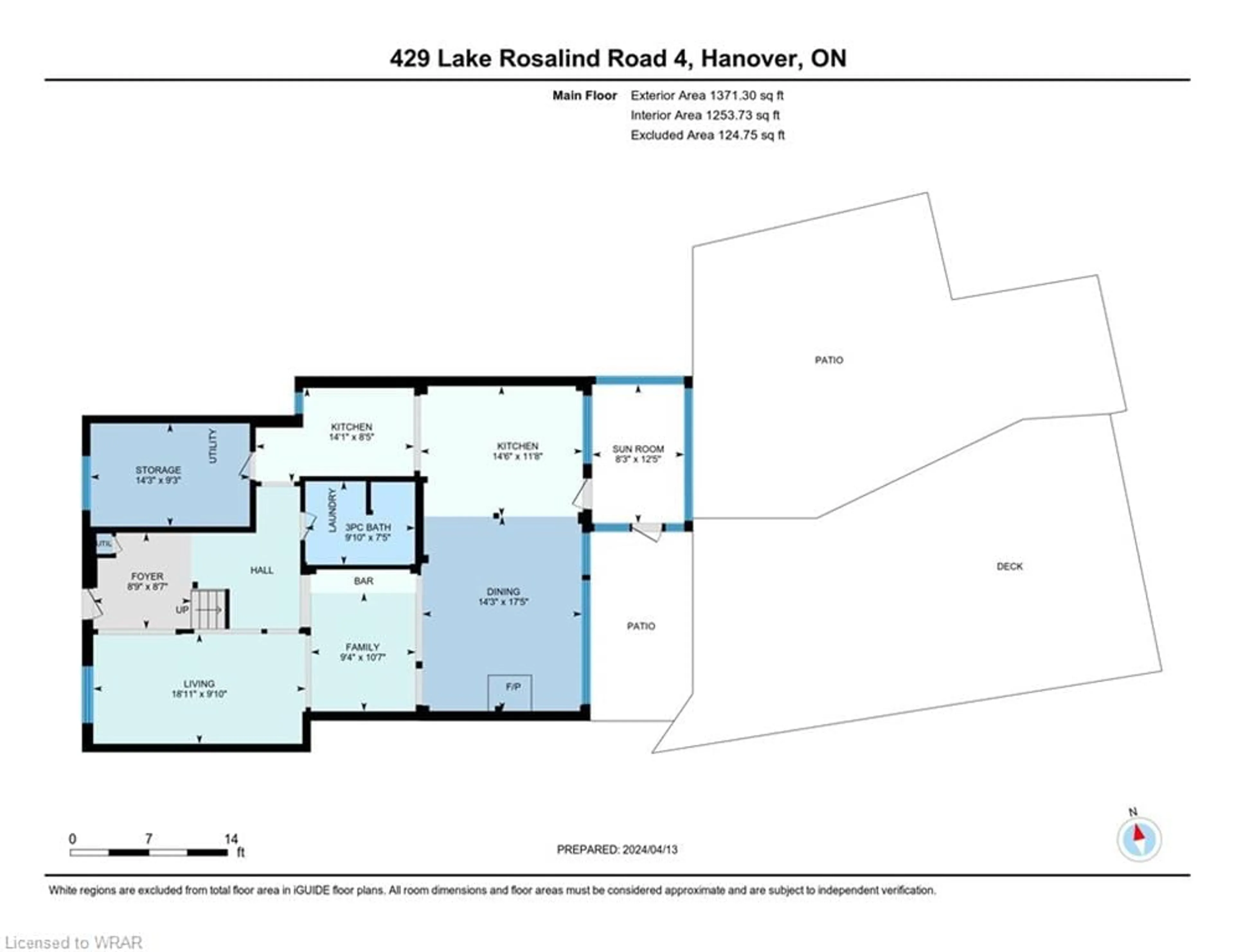 Floor plan for 429 Lake Rosalind Rd 4, Brockton Ontario N4N 3B9