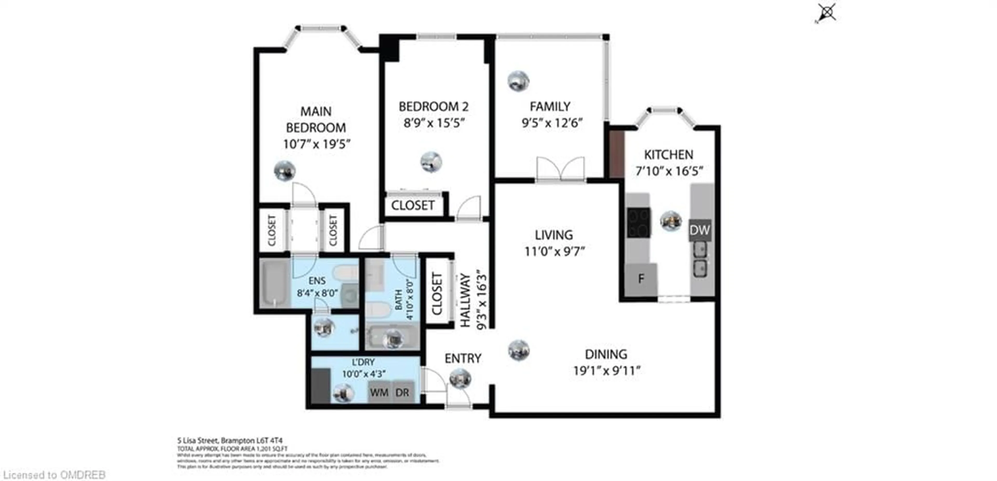 Floor plan for 5 Lisa St #501, Brampton Ontario L6T 4T4