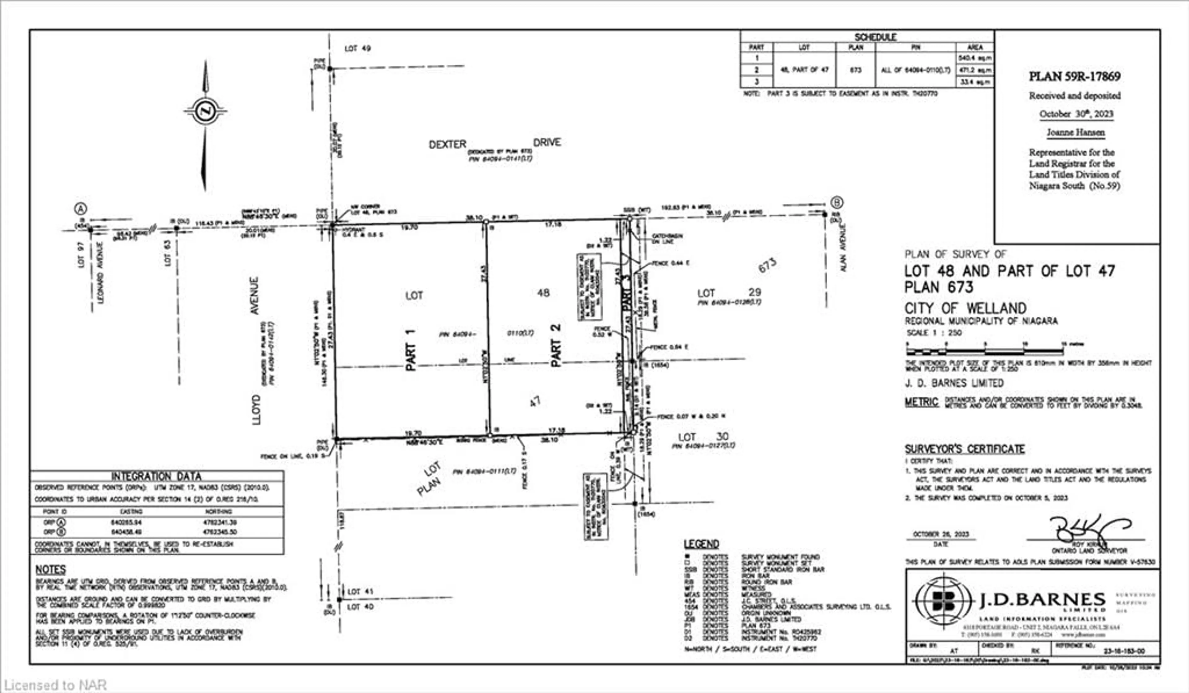 Floor plan for 23 & 29 Dexter Dr, Welland Ontario L3C 2Y8