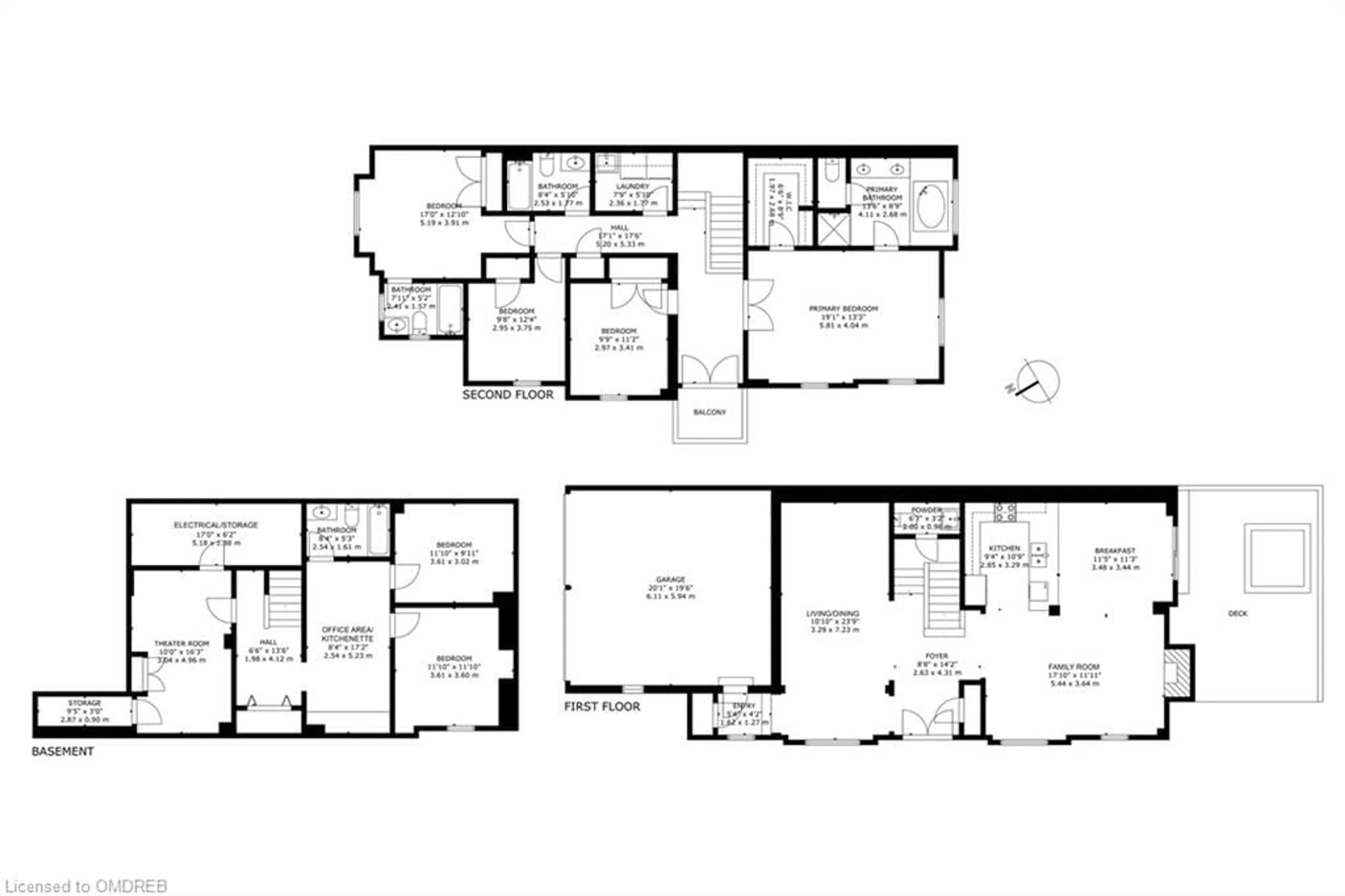 Floor plan for 2486 Village Common Dr, Oakville Ontario L6M 0S2
