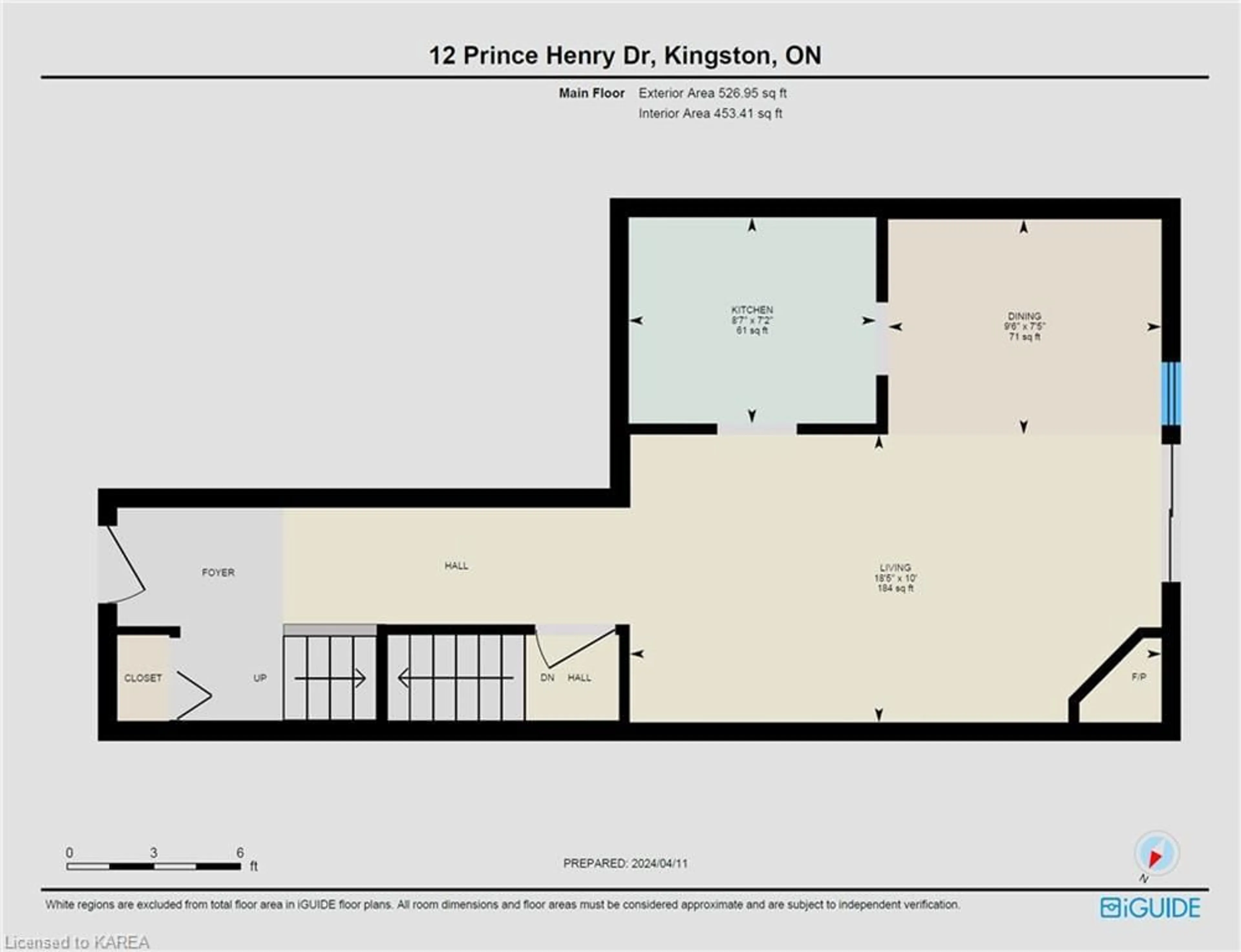 Floor plan for 12 Prince Henry Dr, Kingston Ontario K7M 7S6