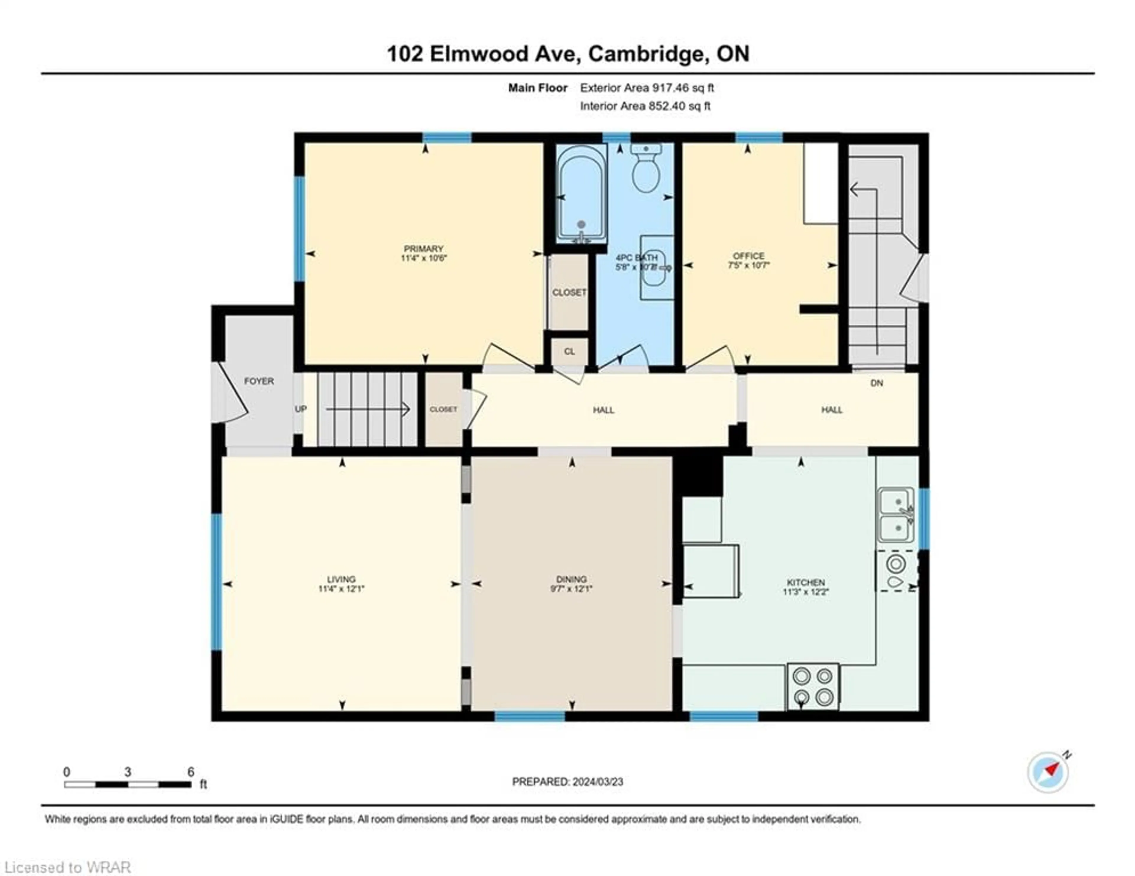 Floor plan for 102 Elmwood Ave, Cambridge Ontario N1R 4Y6