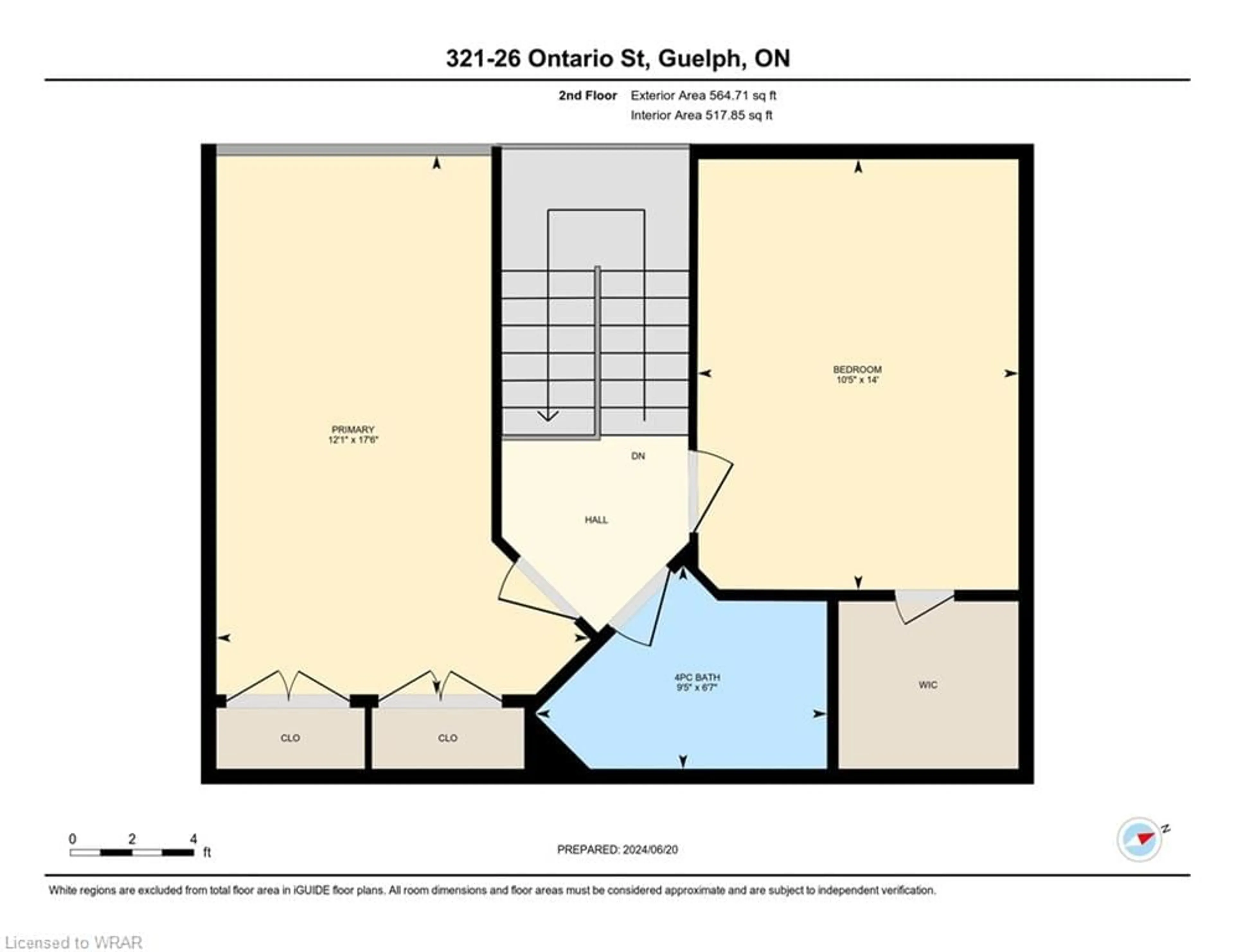 Floor plan for 26 Ontario St #321, Guelph Ontario N1E 7K1