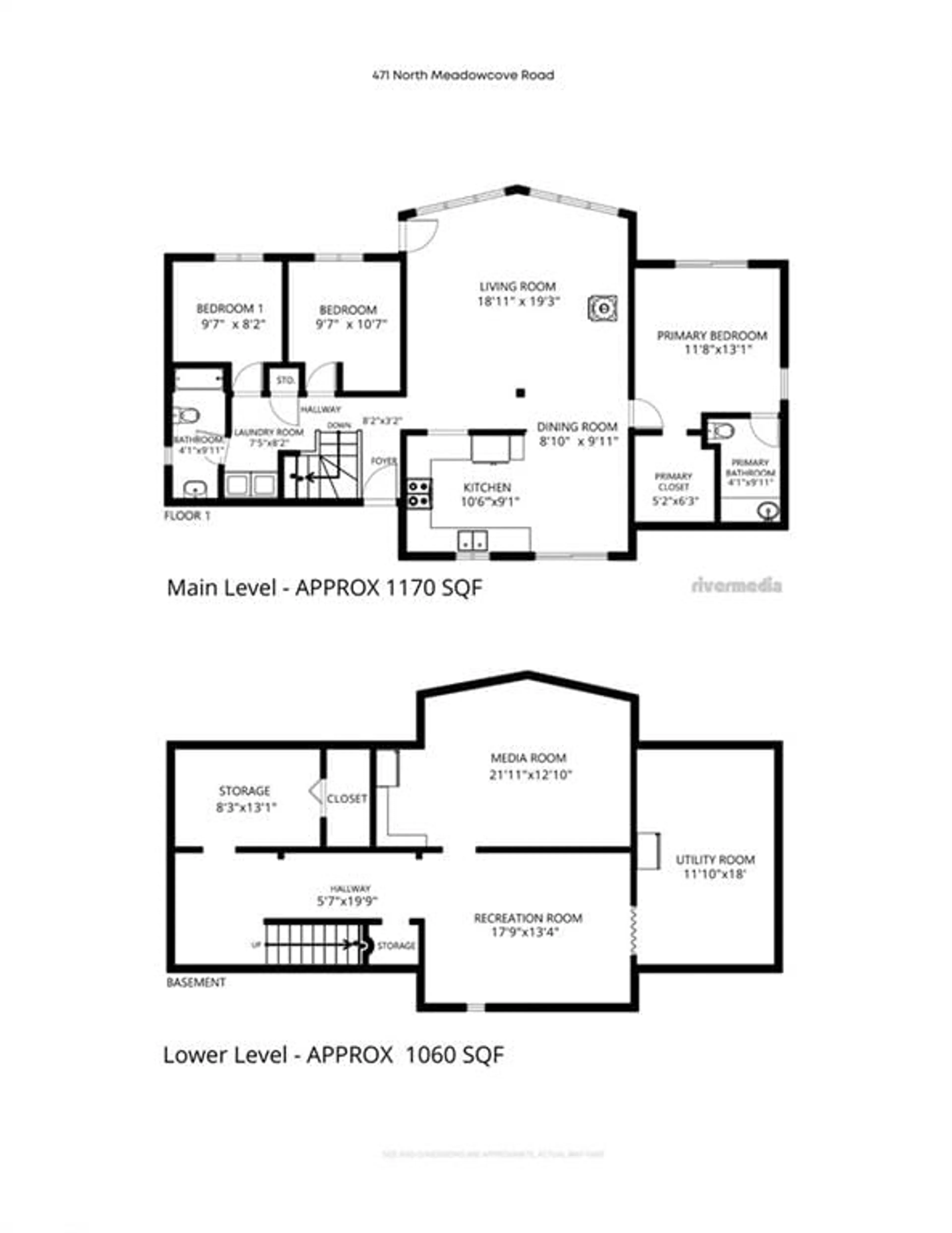 Floor plan for 471 North Meadowcove Rd, Dunchurch Ontario P0A 1G0