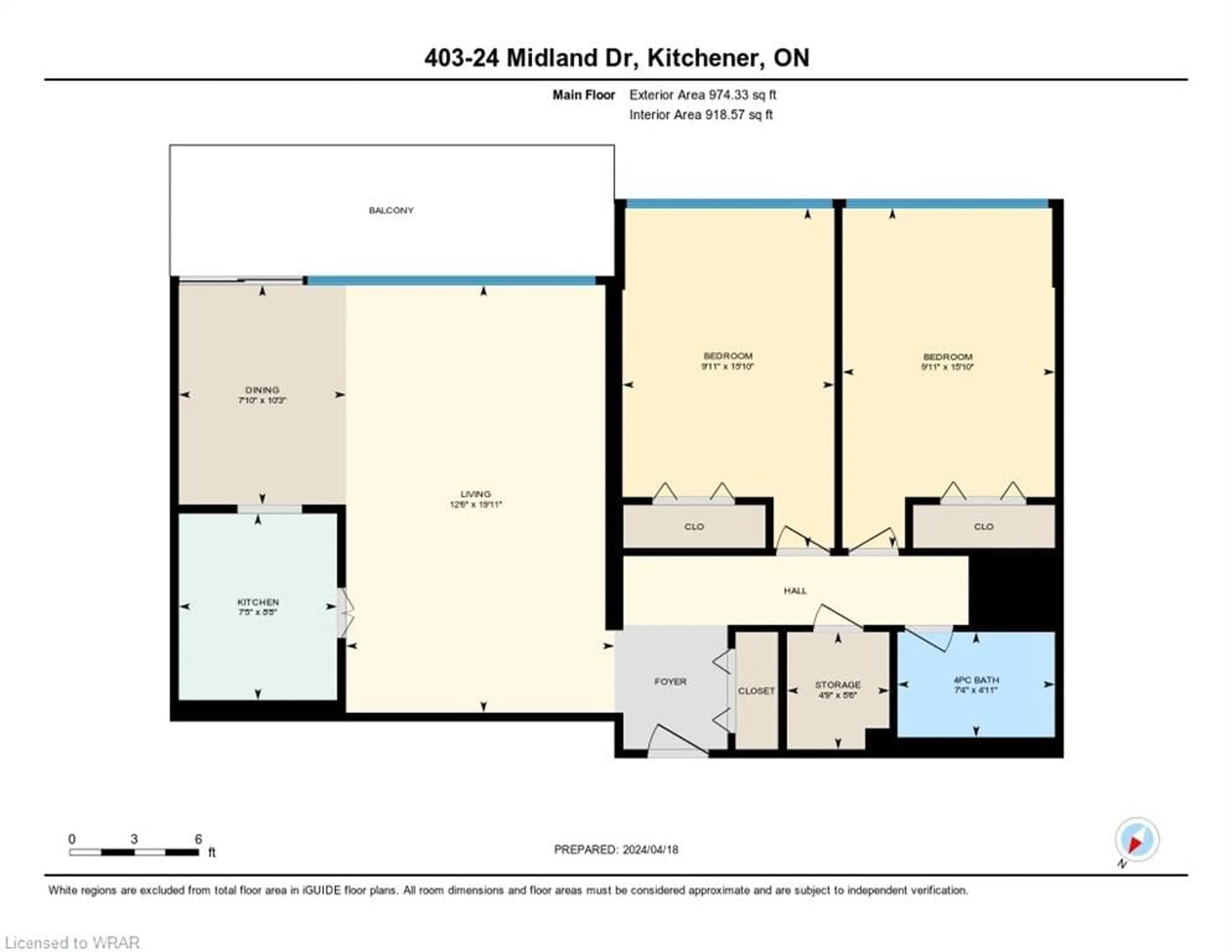 Floor plan for 24 Midland Dr #403, Kitchener Ontario N2A 2A8