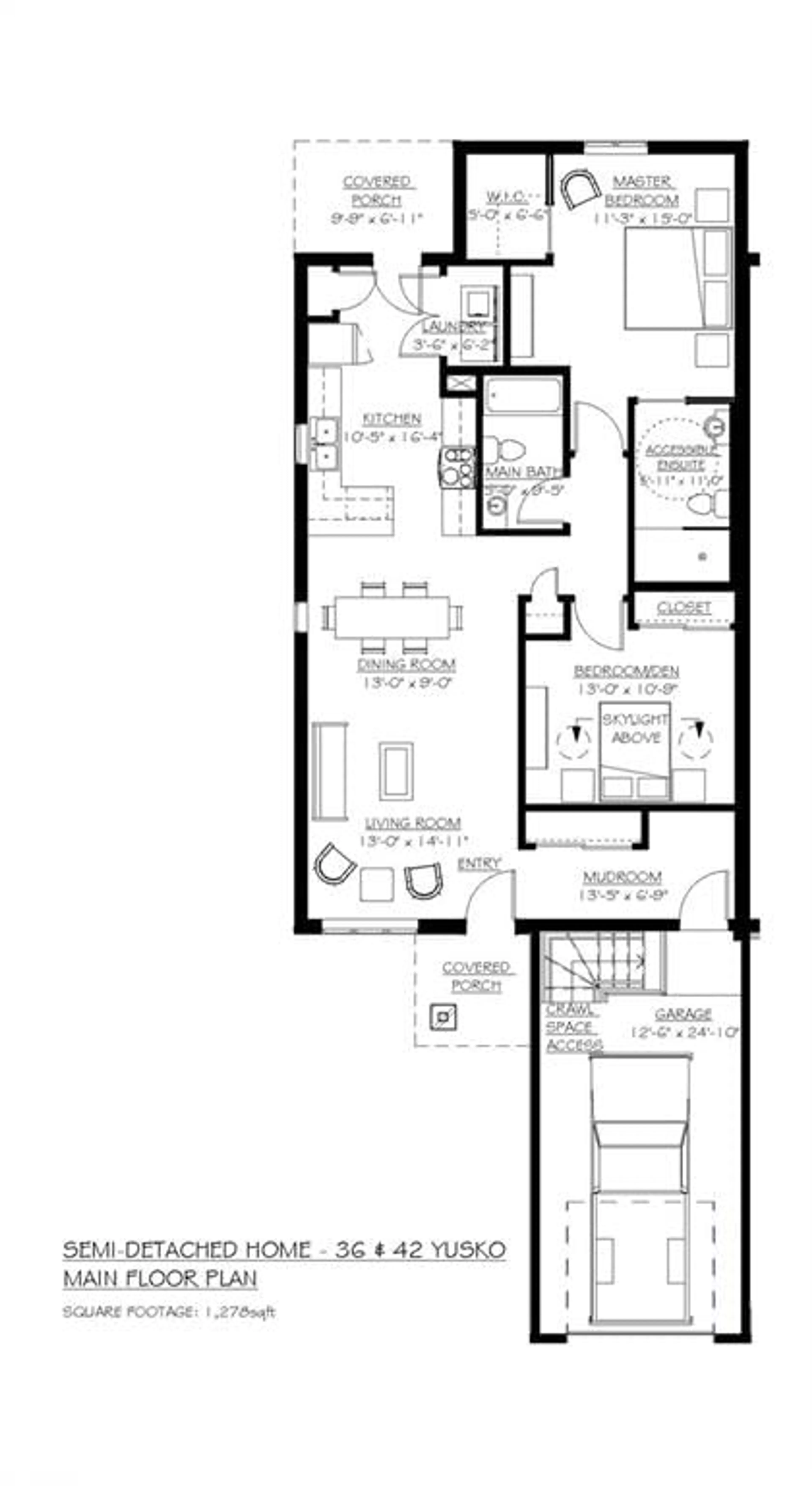 Floor plan for 36 Yusko Cres, Espanola Ontario P5E 2A0