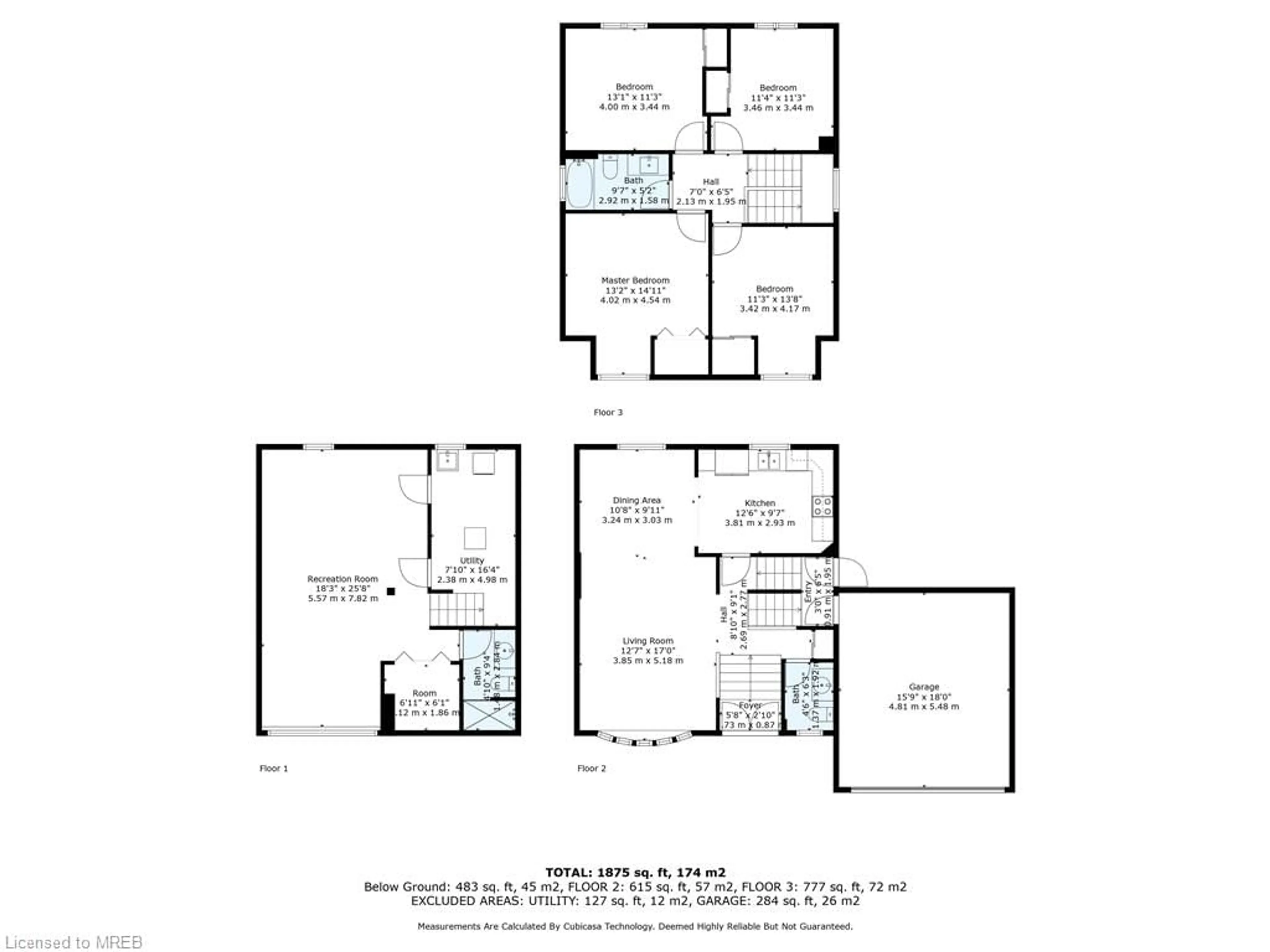 Floor plan for 5 Hester Crt, Markham Ontario L3T 3K4