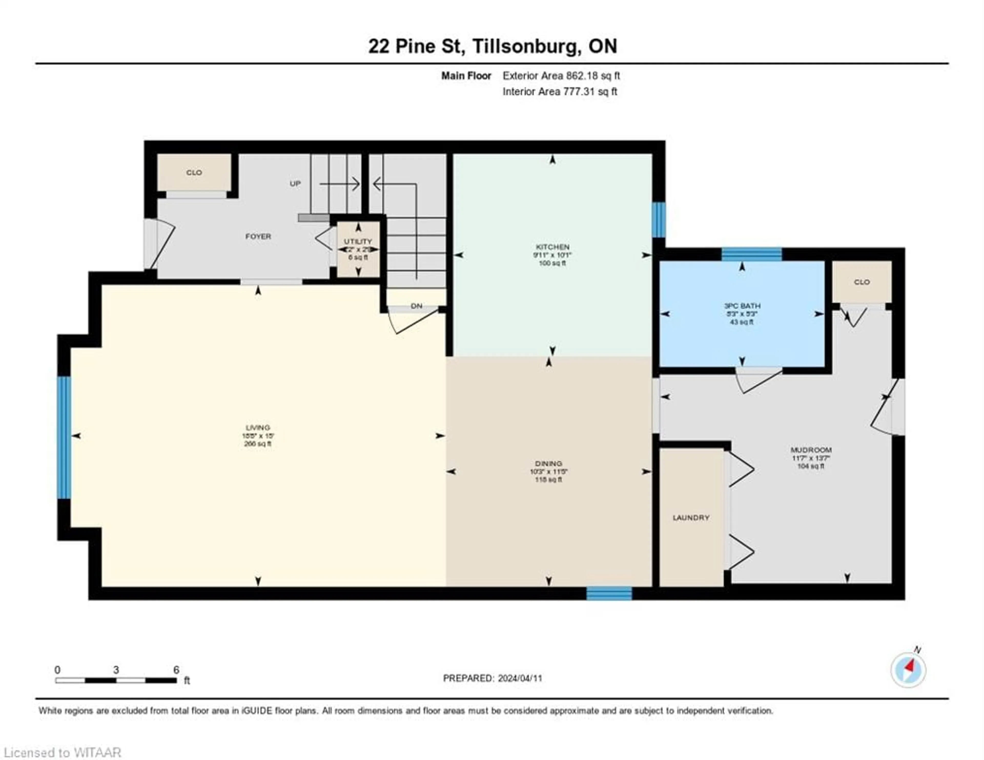 Floor plan for 22 Pine St, Tillsonburg Ontario N4G 1L7