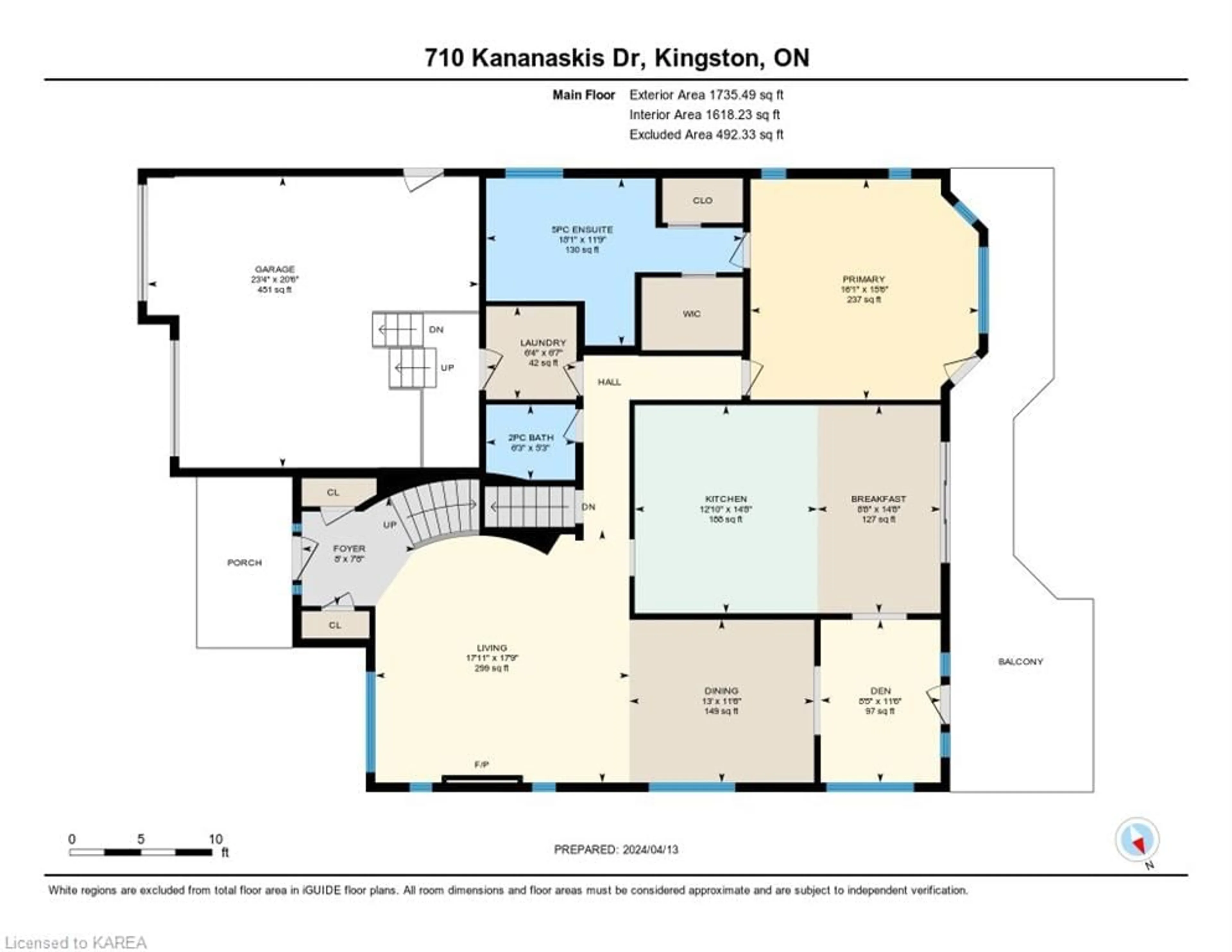 Floor plan for 710 Kananaskis Dr, Kingston Ontario K7P 0A9
