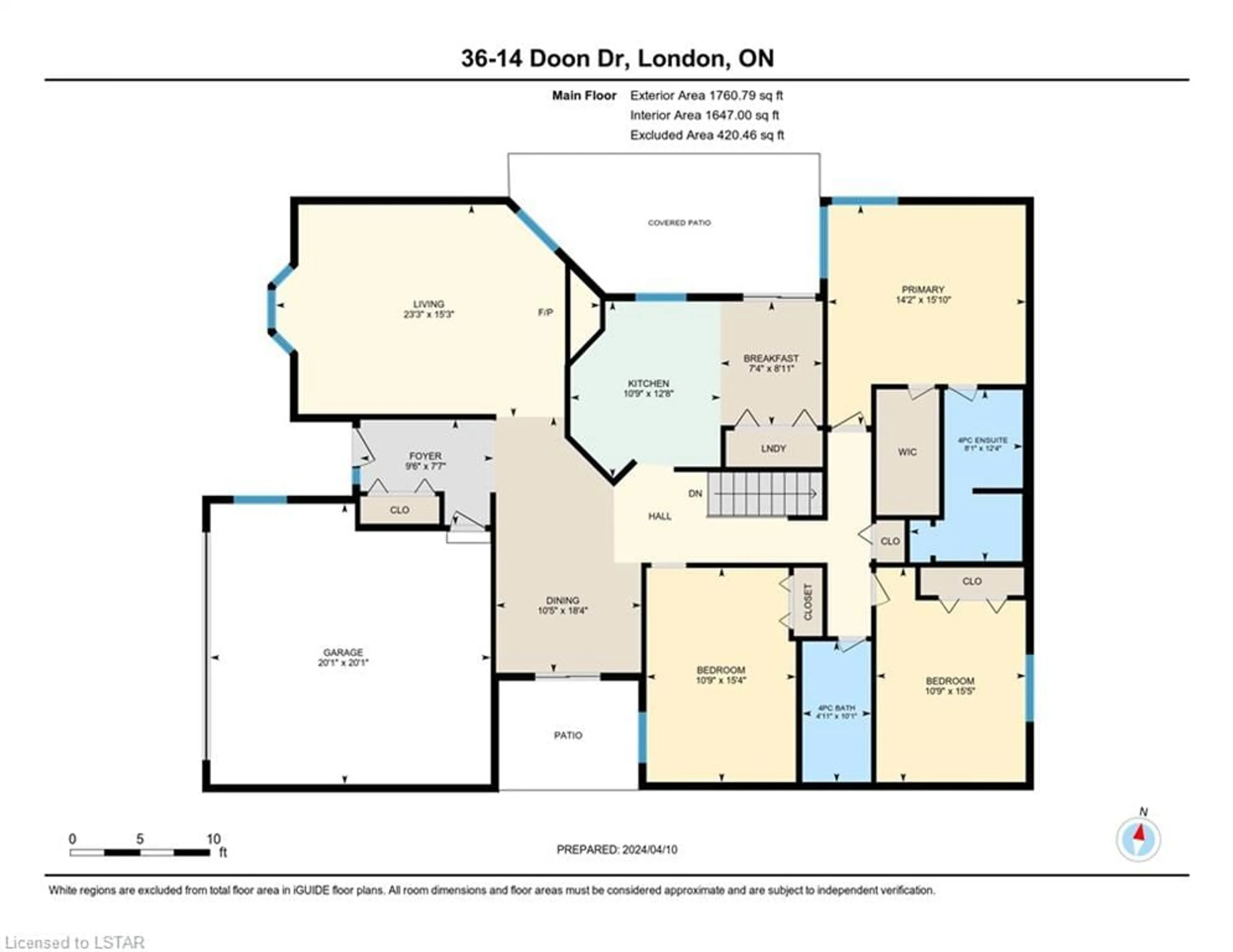 Floor plan for 14 Doon Dr #36, London Ontario N5X 3P1