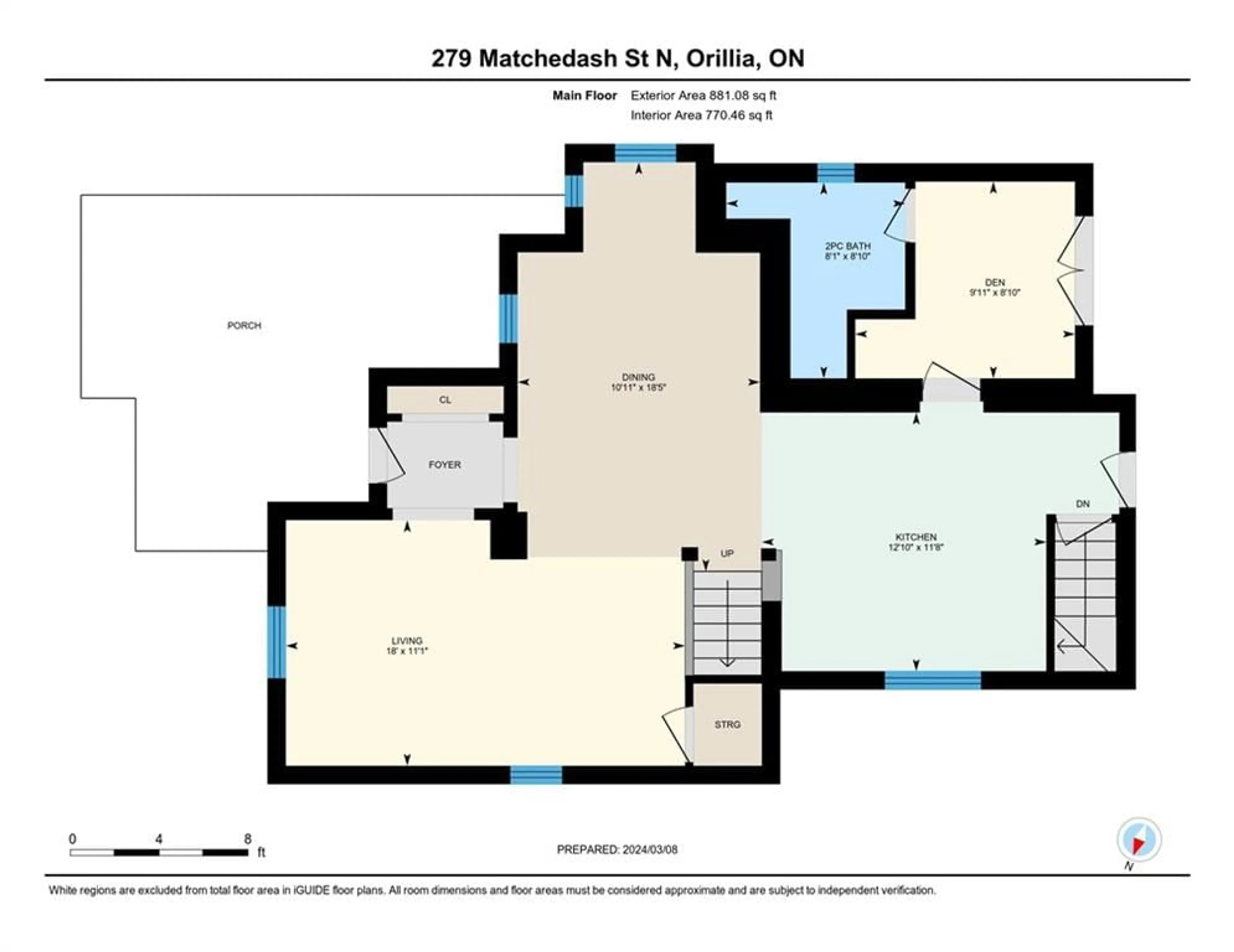 Floor plan for 279 Matchedash St, Orillia Ontario L3V 4V8