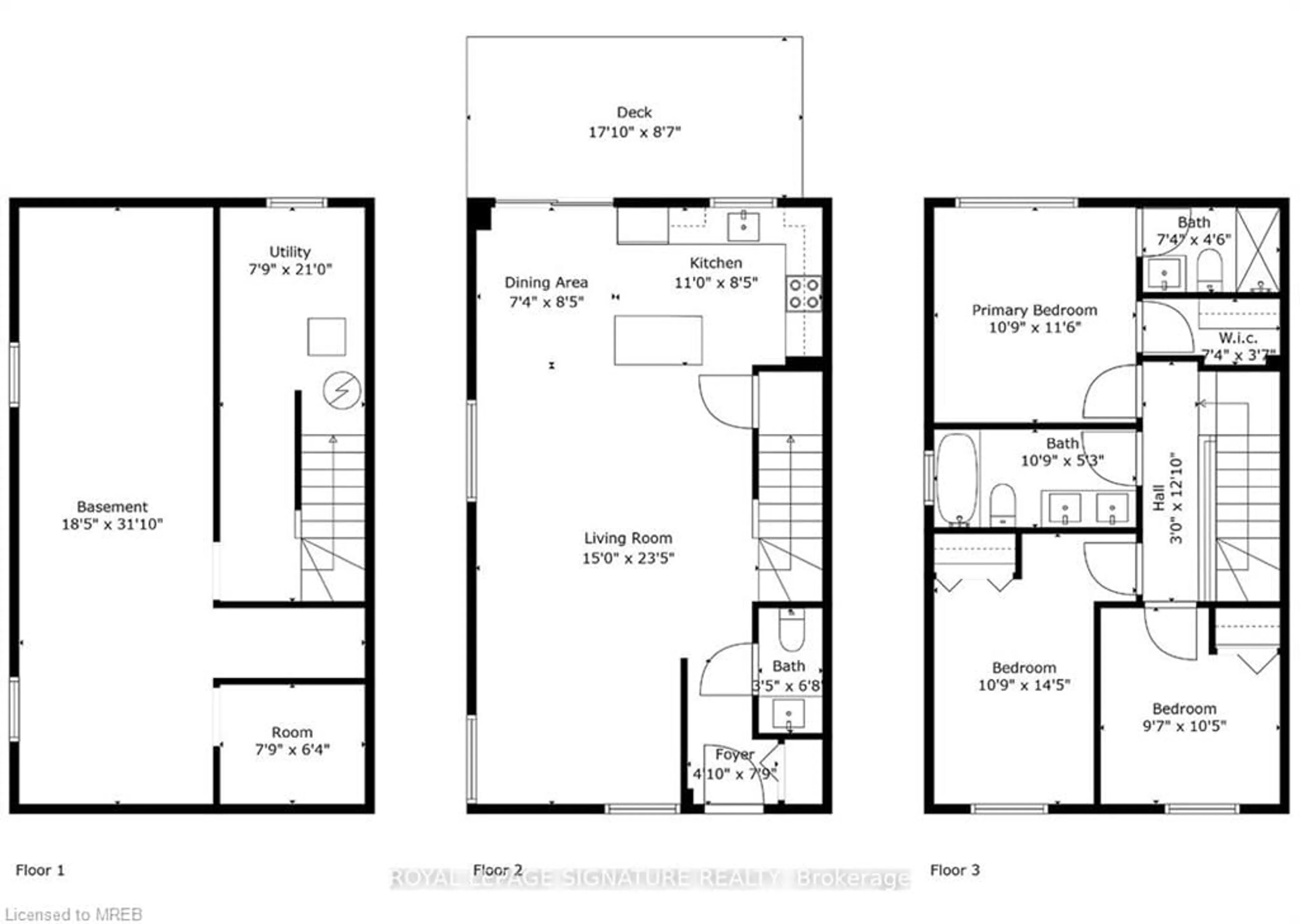 Floor plan for 6412 Colebrook Cres, Mississauga Ontario L5N 3E4
