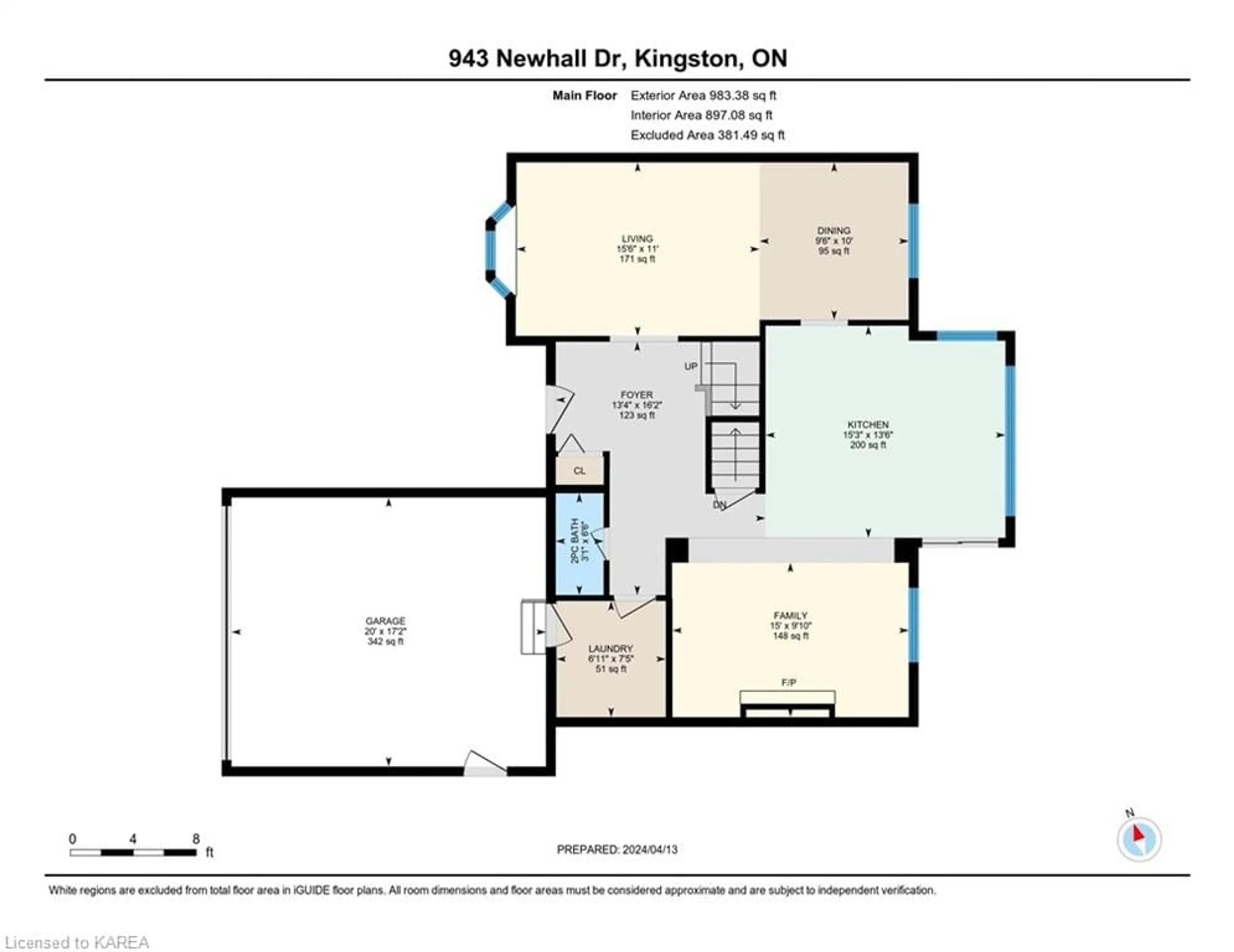 Floor plan for 943 Newhall Dr, Kingston Ontario K7P 2C7