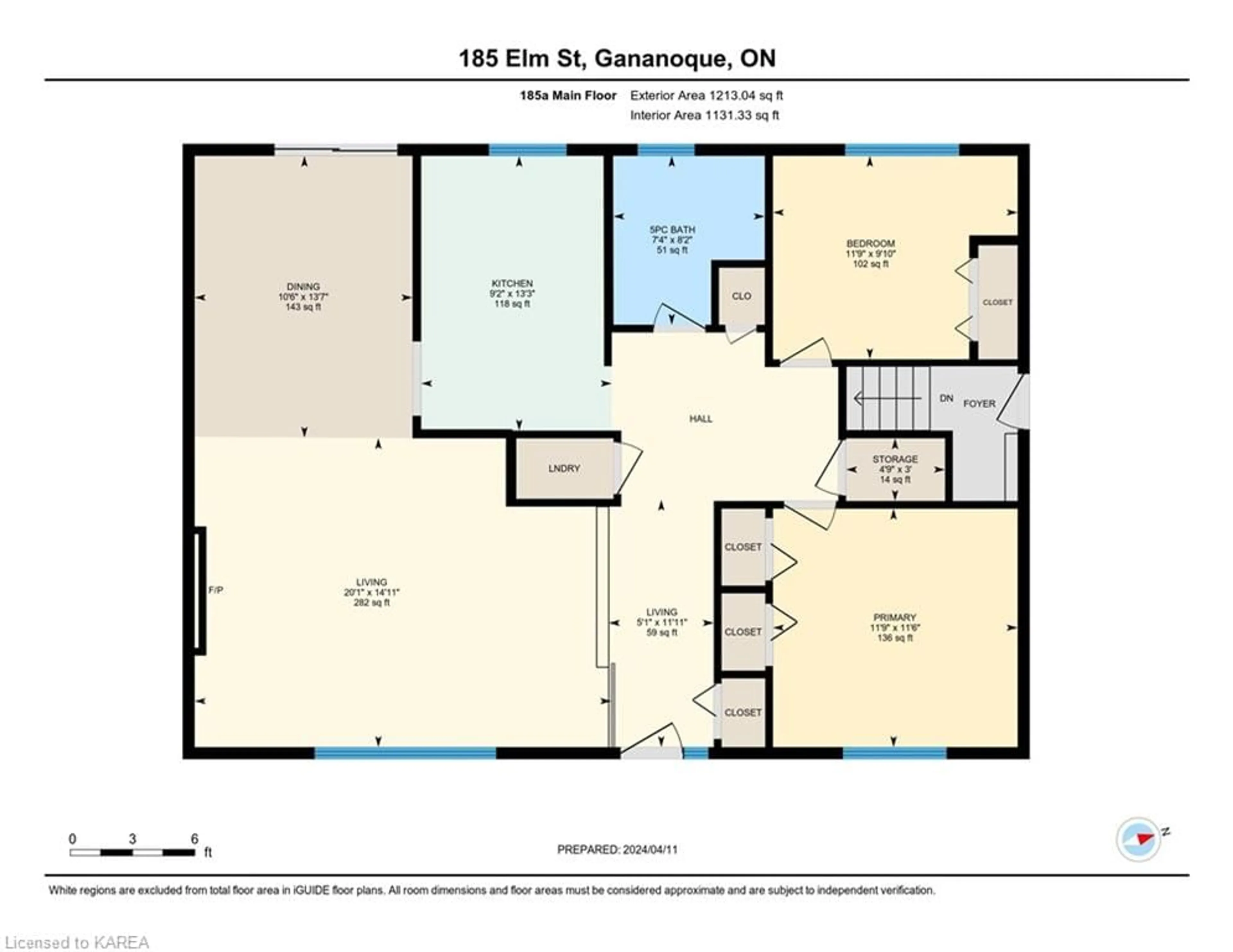 Floor plan for 185 Elm St, Gananoque Ontario K7G 2T1