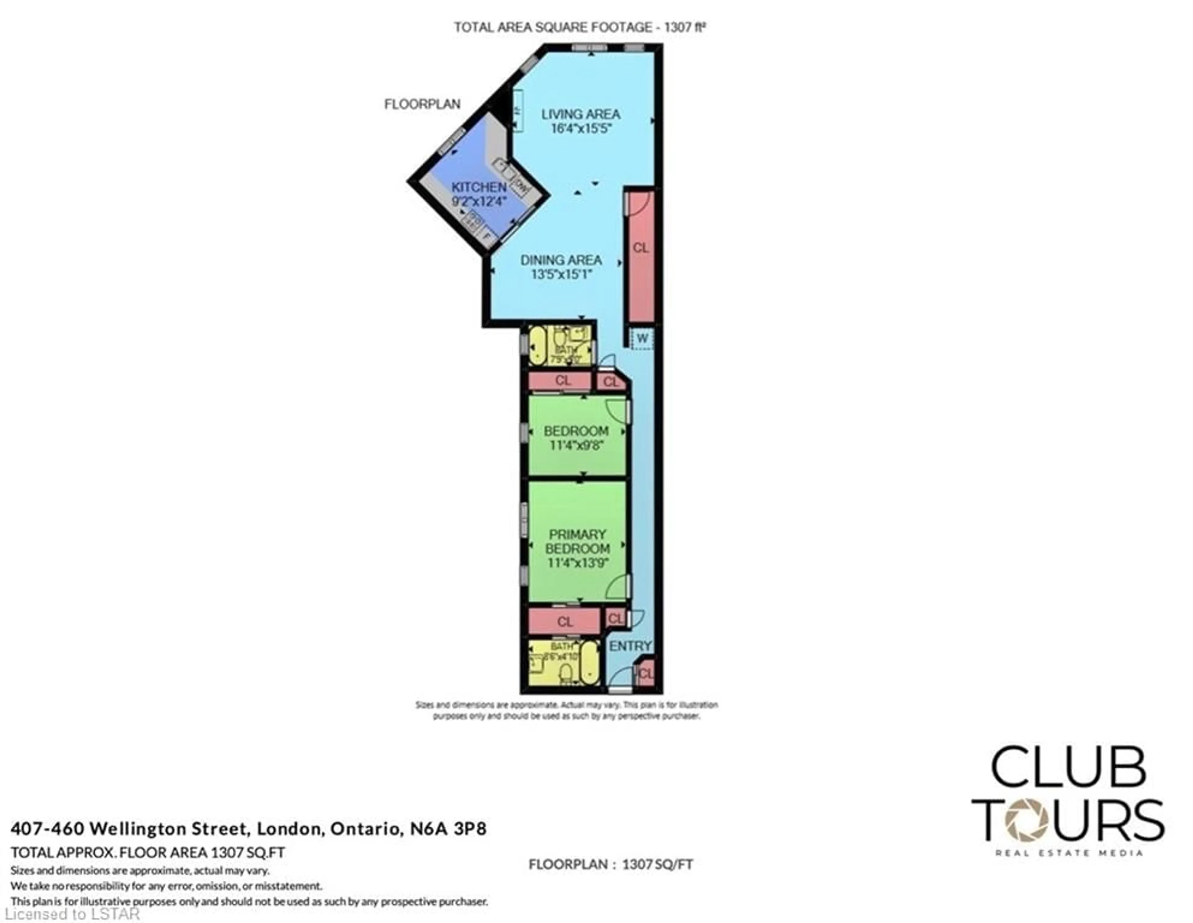 Floor plan for 460 Wellington St #407, London Ontario N6A 3P8