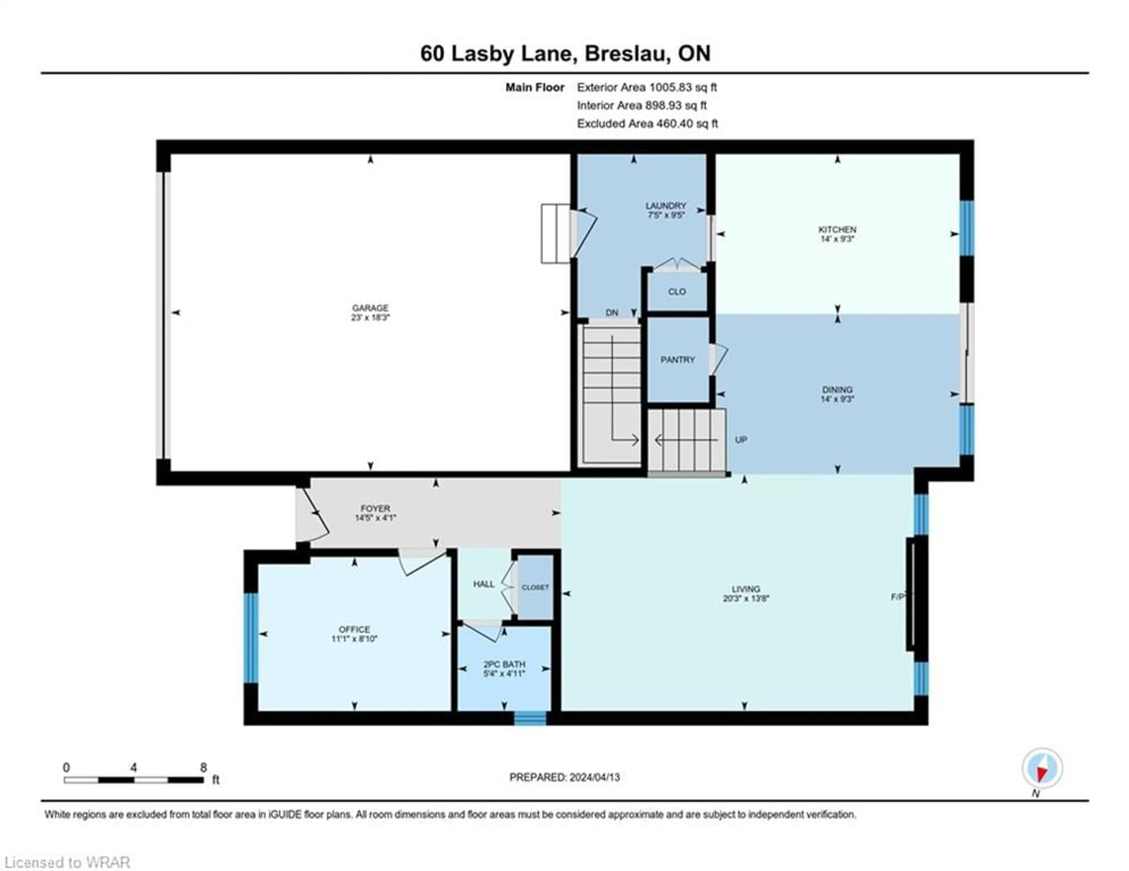 Floor plan for 60 Lasby Lane, Breslau Ontario N0B 1M0