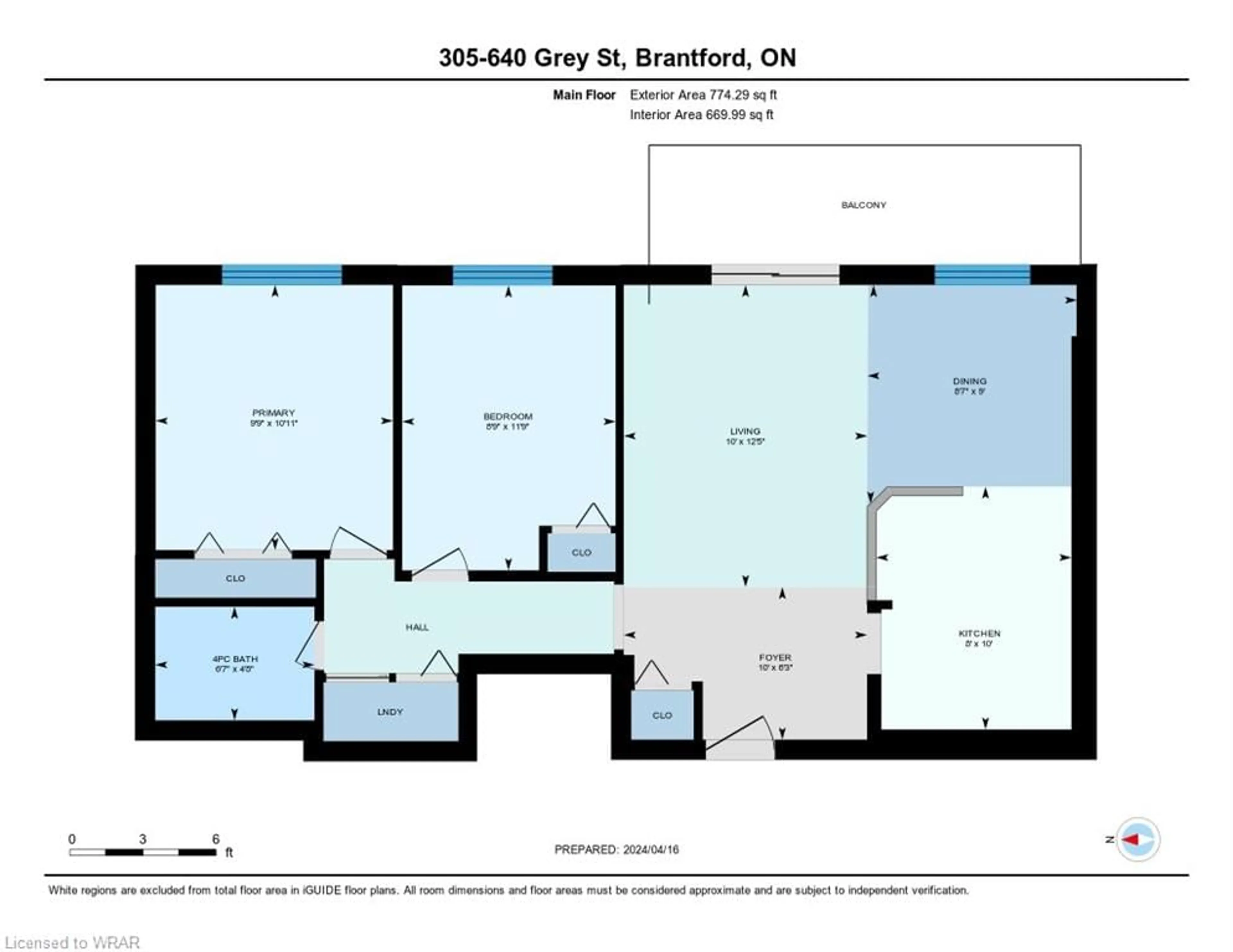 Floor plan for 640 Grey St #305, Brantford Ontario N3S 4Y3