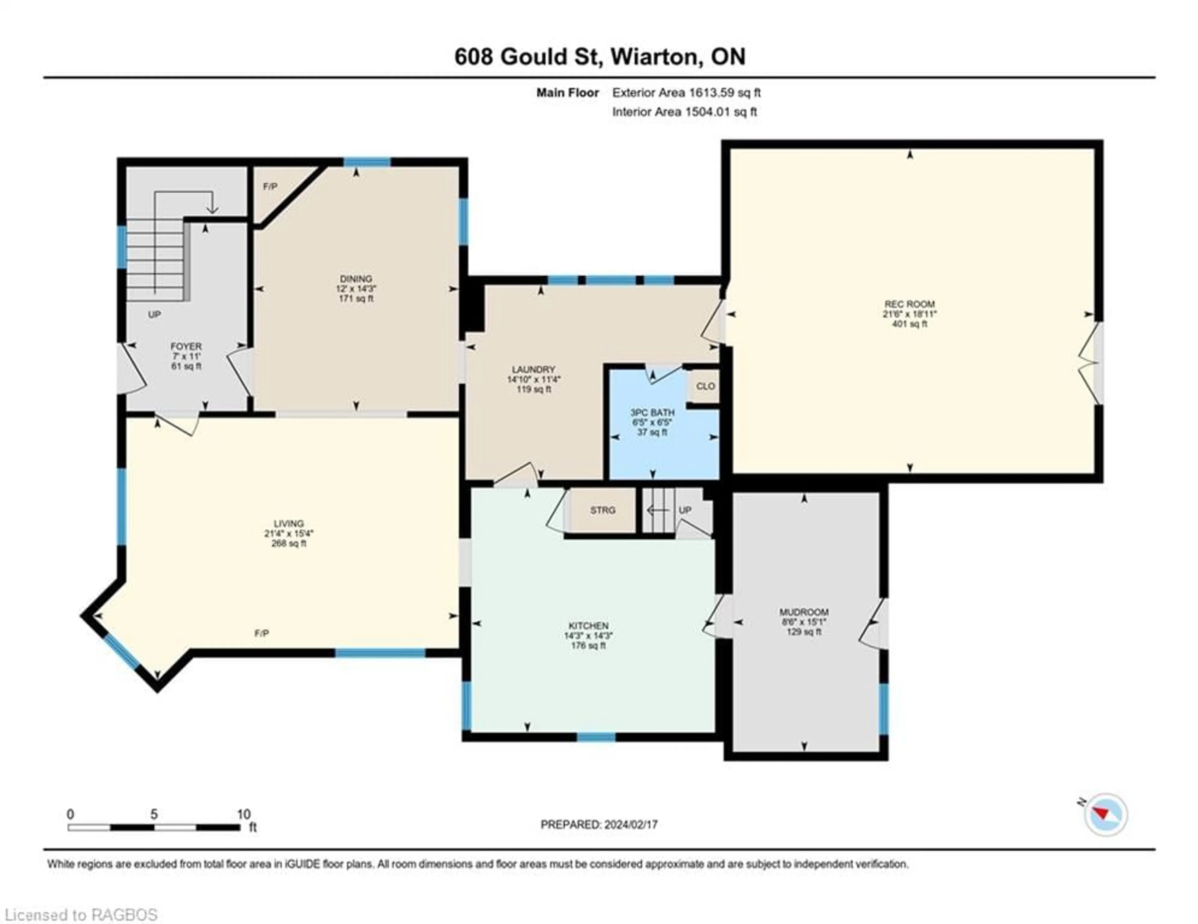 Floor plan for 608 Gould St, Wiarton Ontario N0H 2T0