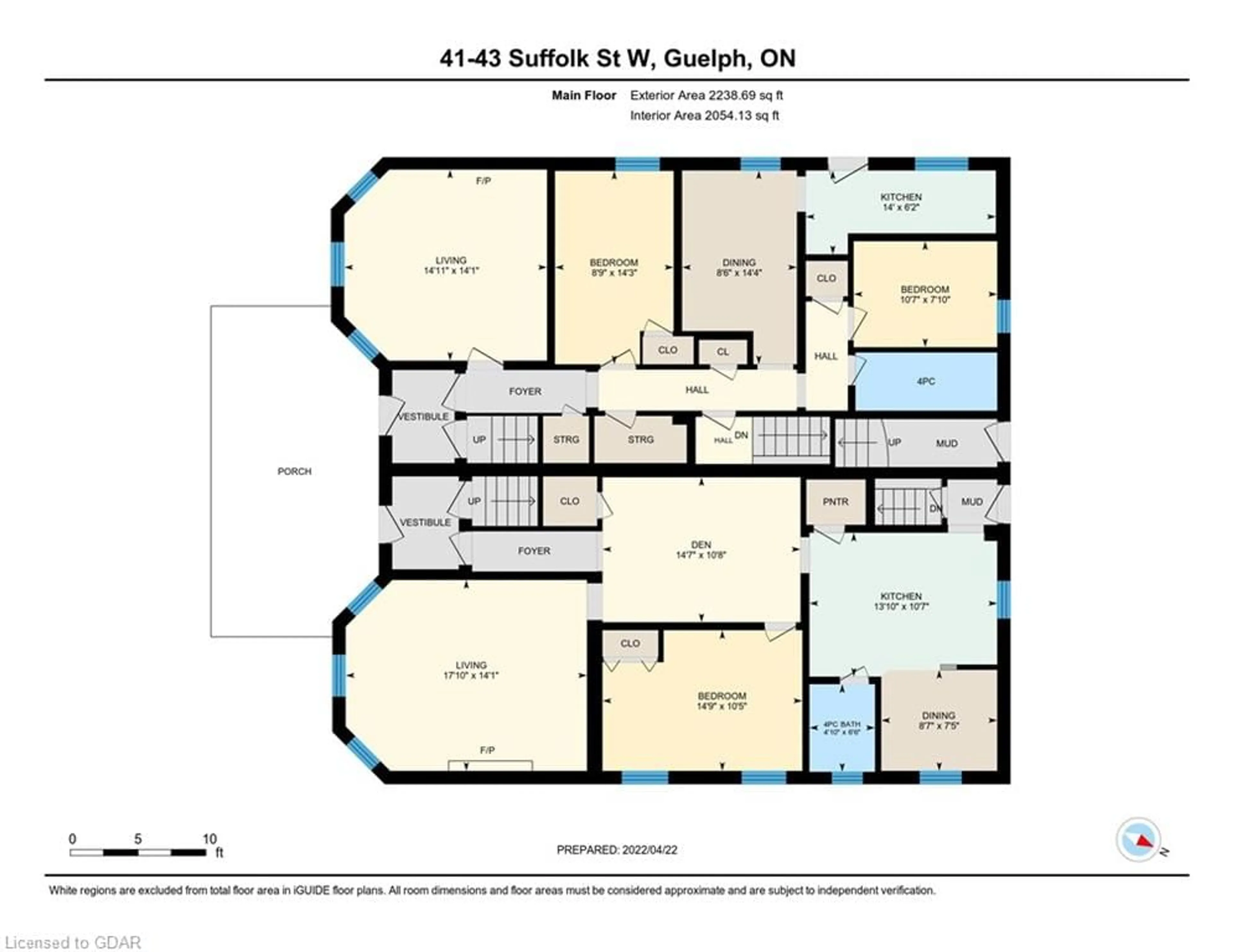 Floor plan for 41-43 Suffolk St, Guelph Ontario N1H 2H9