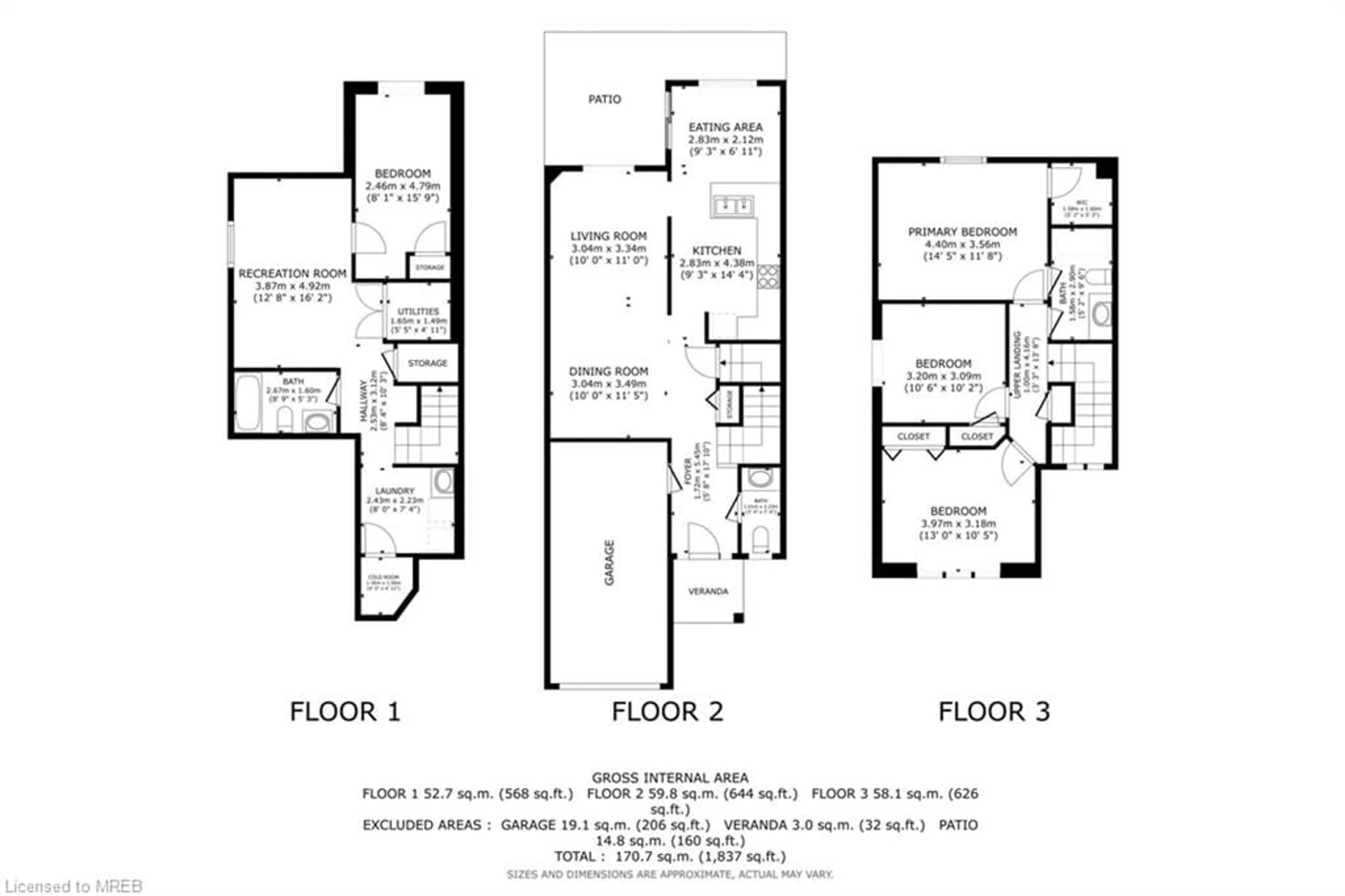 Floor plan for 6 Law Dr, Guelph Ontario N1E 7E8