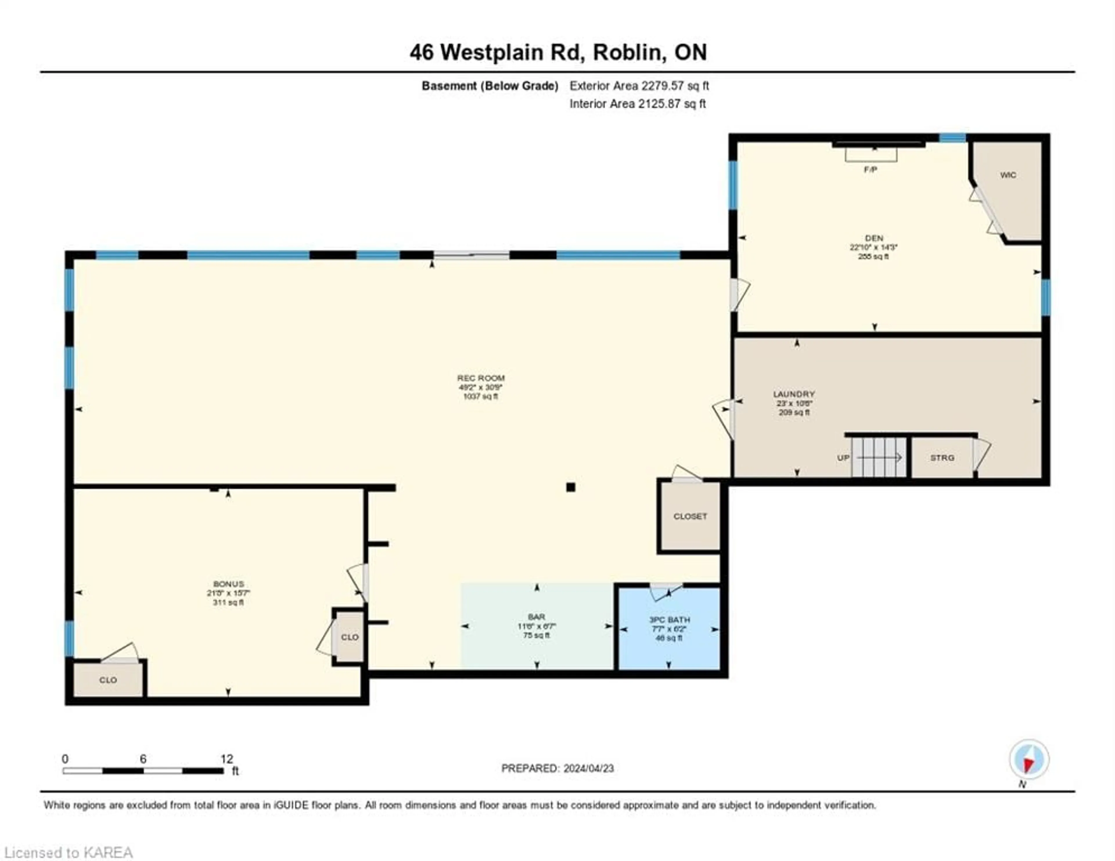Floor plan for 46 Westplain Rd, Roblin Ontario K0K 2W0