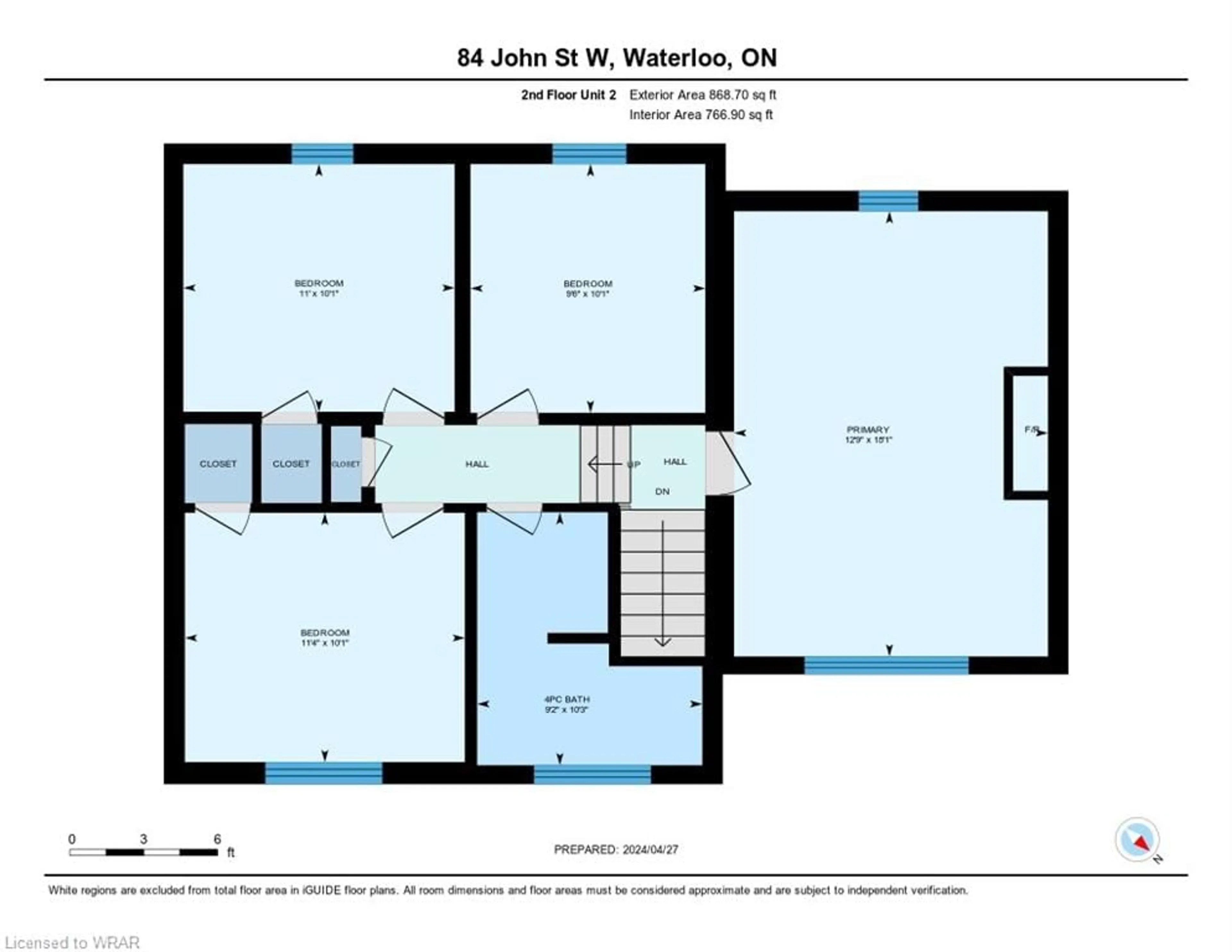 Floor plan for 84 - 88 John St, Waterloo Ontario N2L 1C1
