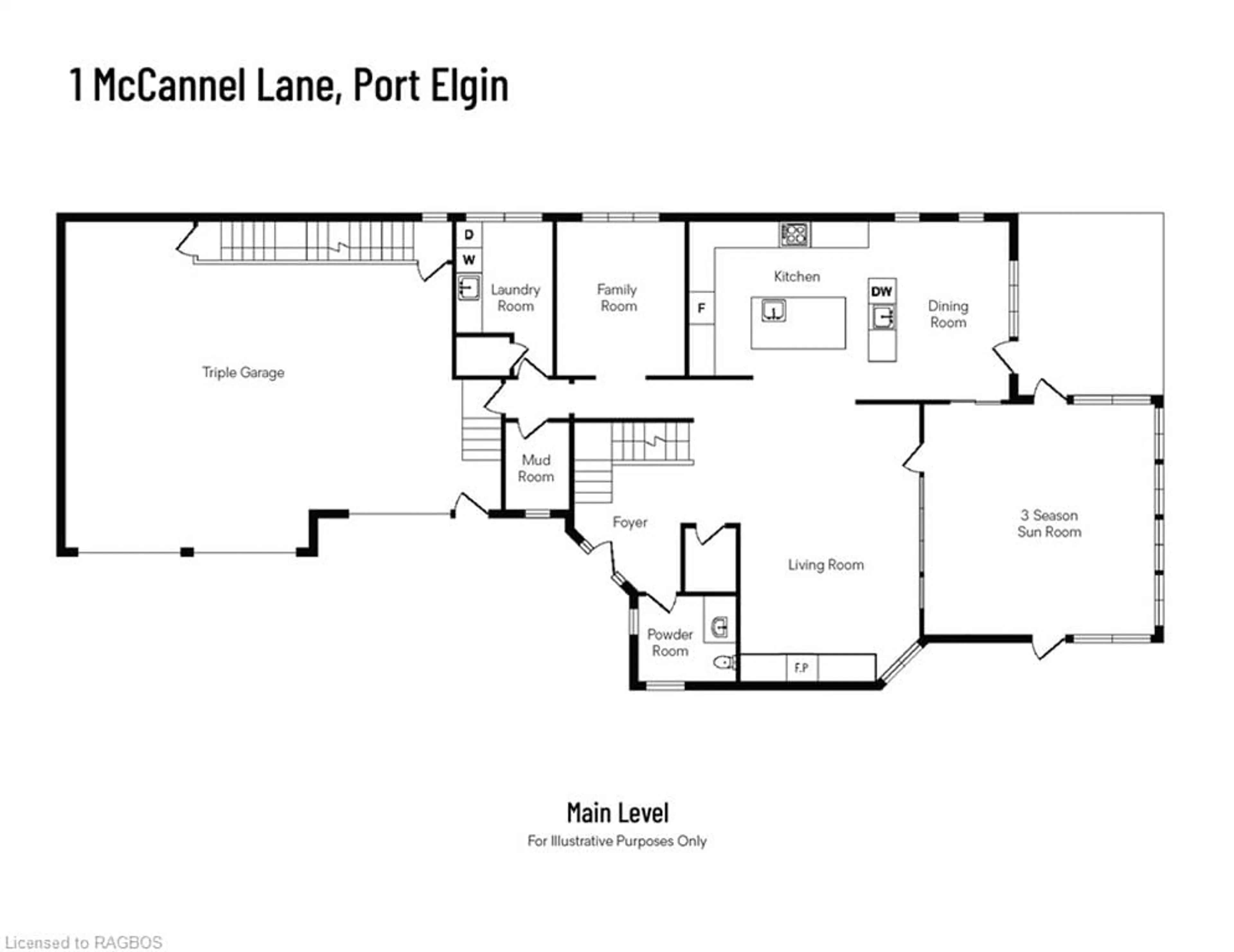 Floor plan for 1 Mccannel Lane, Saugeen Shores Ontario N0H 2C6