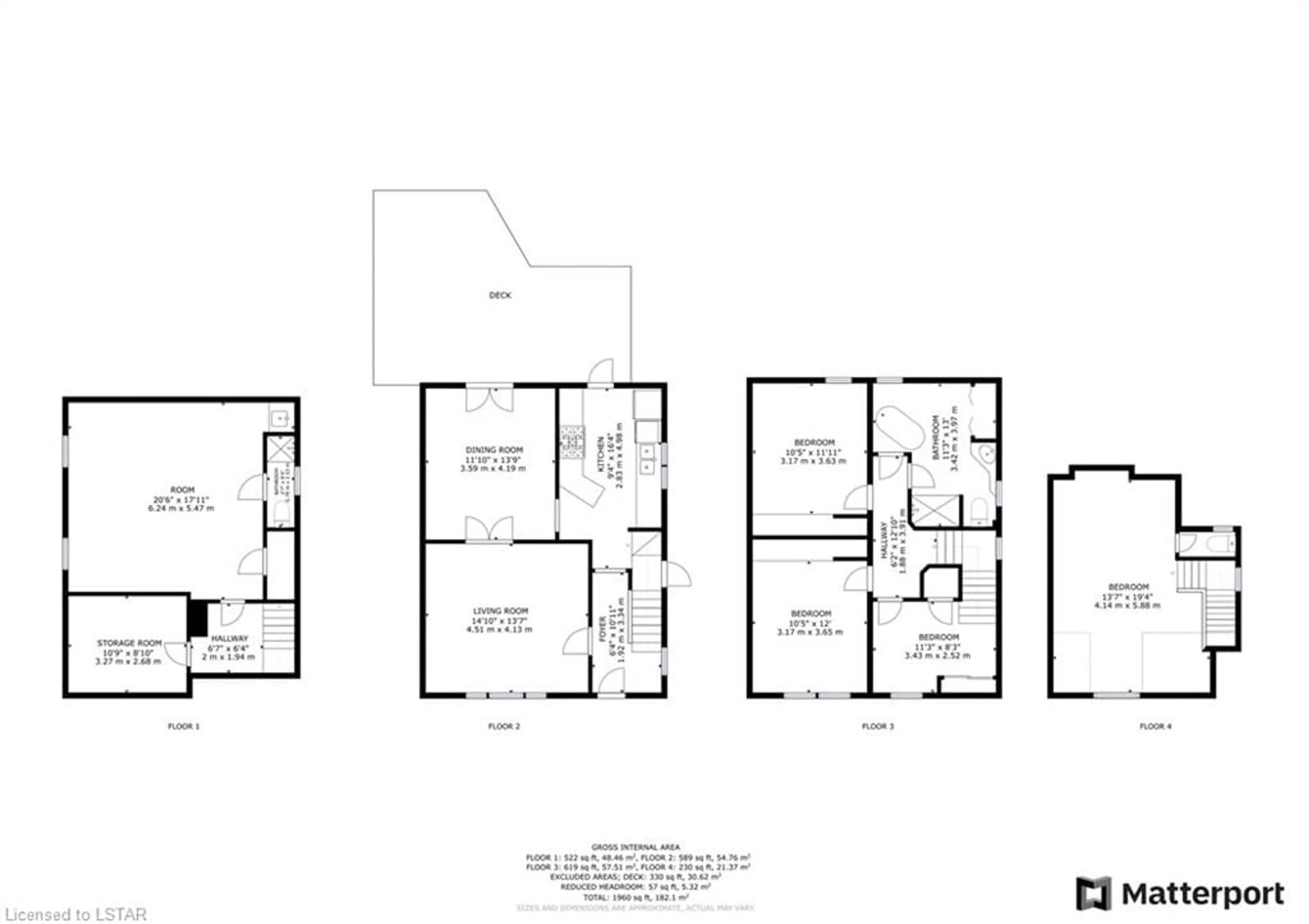 Floor plan for 839 Dufferin Ave, London Ontario N5W 3J9