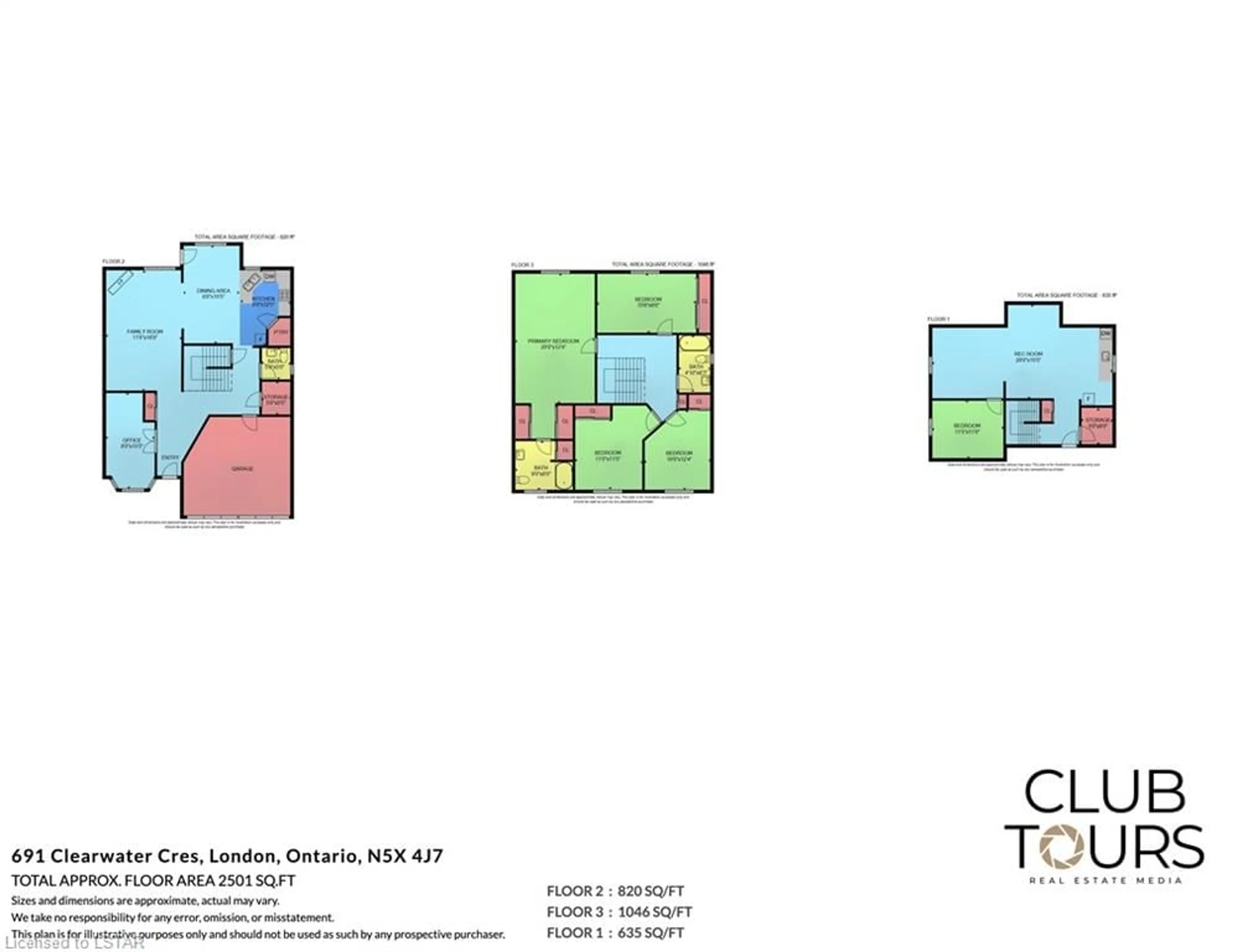 Floor plan for 691 Clearwater Cres, London Ontario N5X 4J7