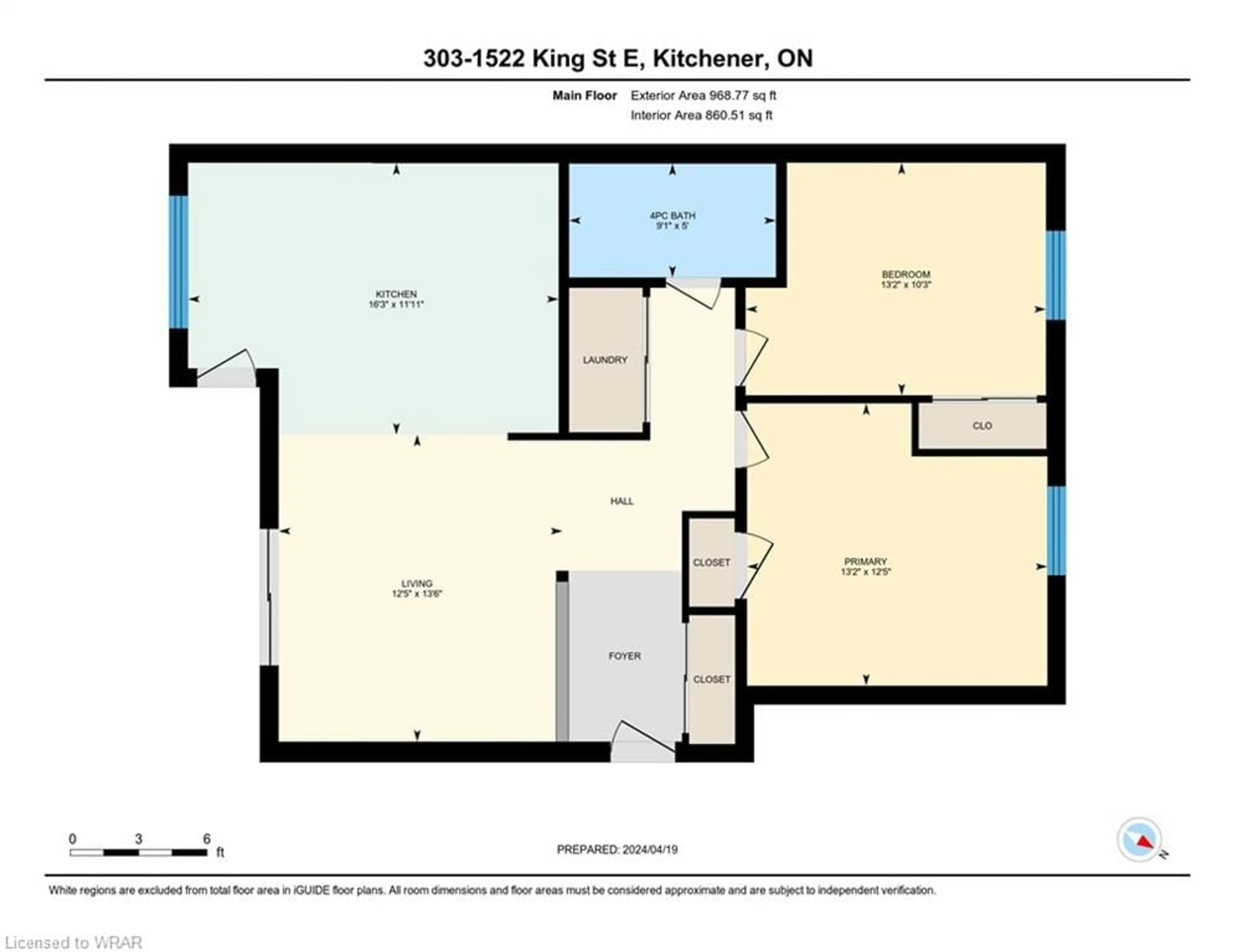 Floor plan for 1522 King St #303, Kitchener Ontario N2G 2P1