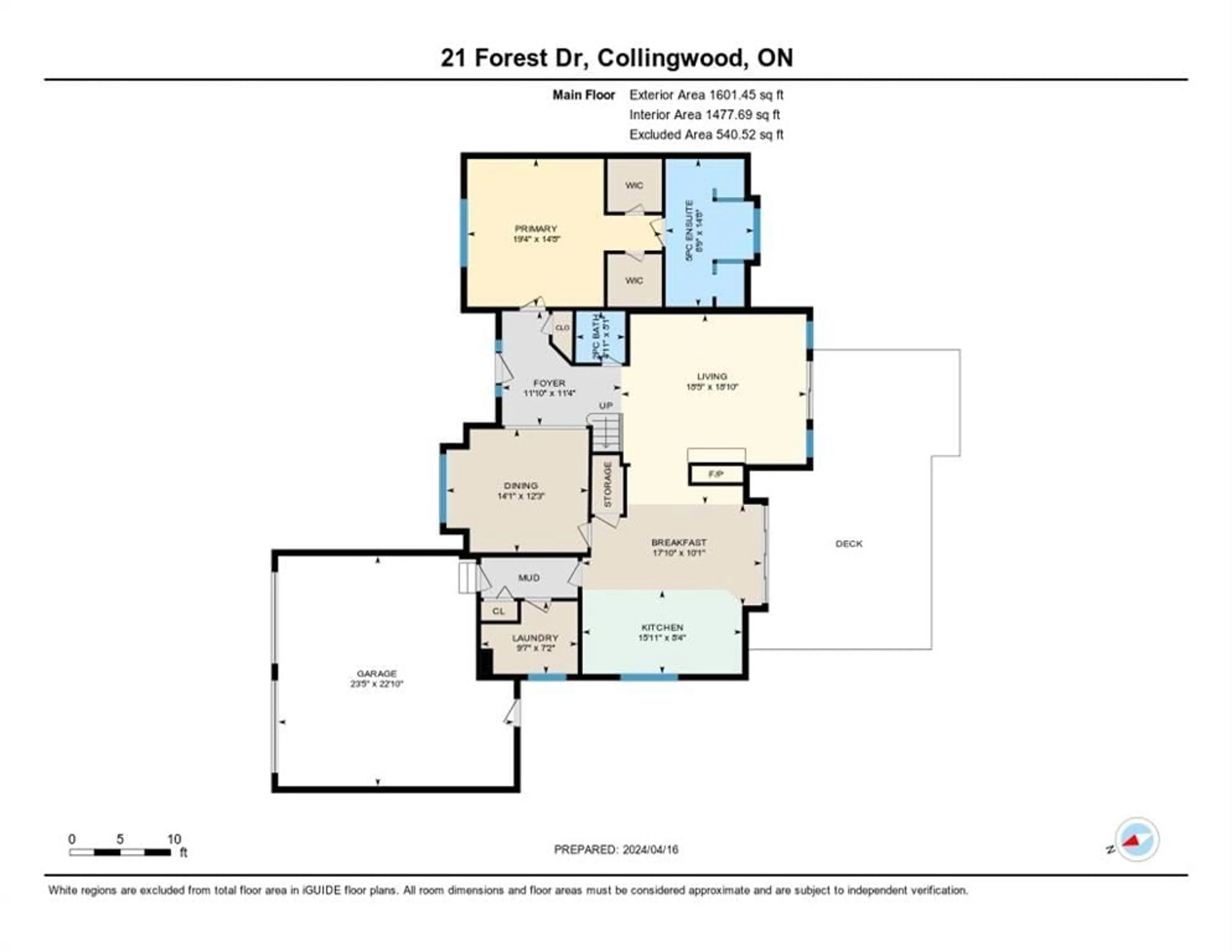 Floor plan for 21 Forest Dr, Collingwood Ontario N0H 2P0