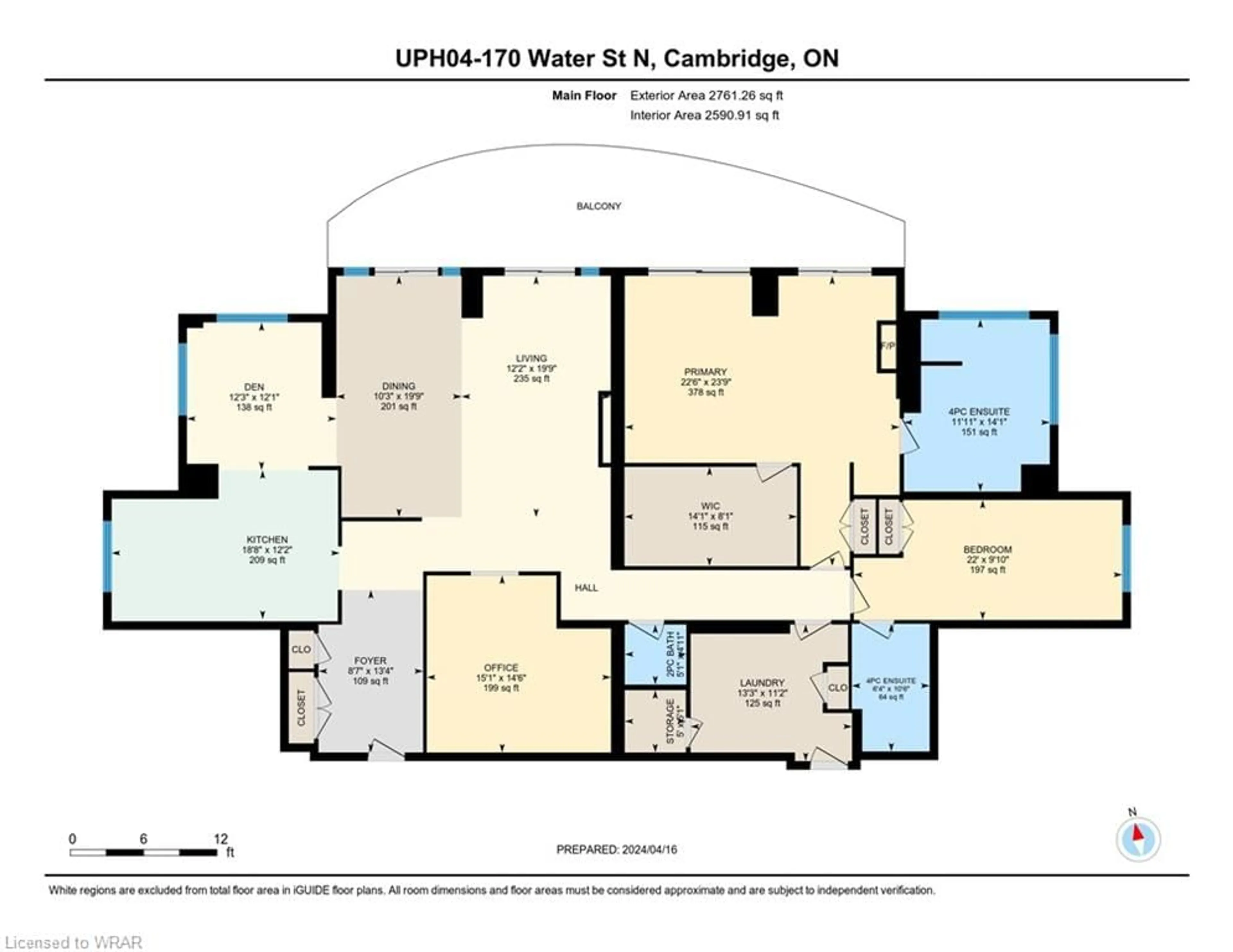 Floor plan for 170 Water St #UPH4, Cambridge Ontario N1R 3B6