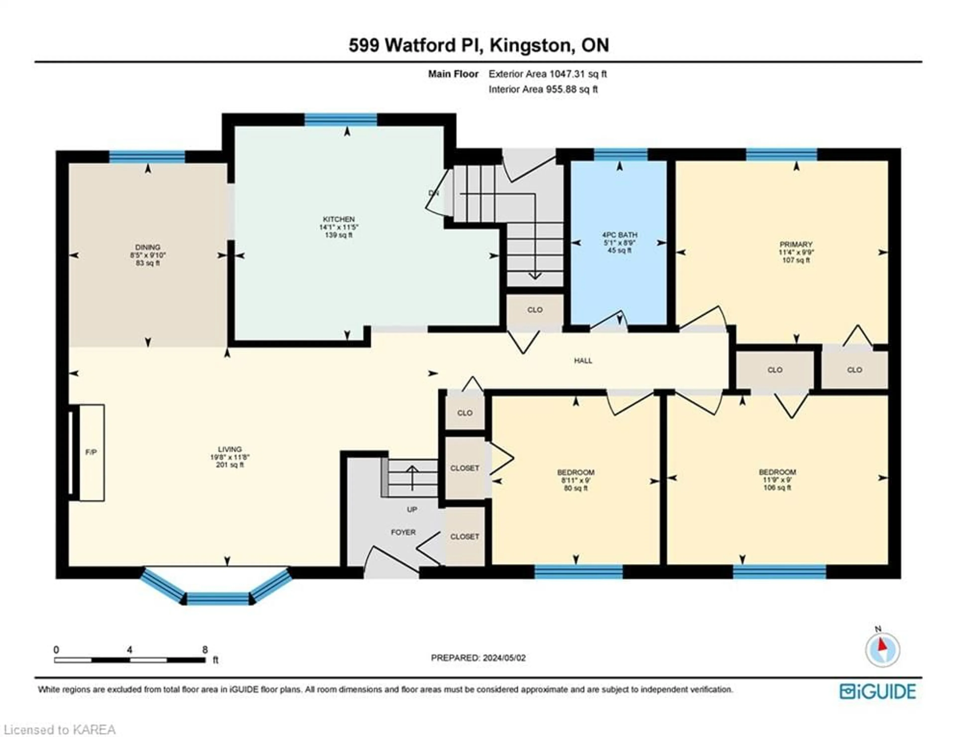 Floor plan for 599 Watford Pl, Kingston Ontario K7M 5W7