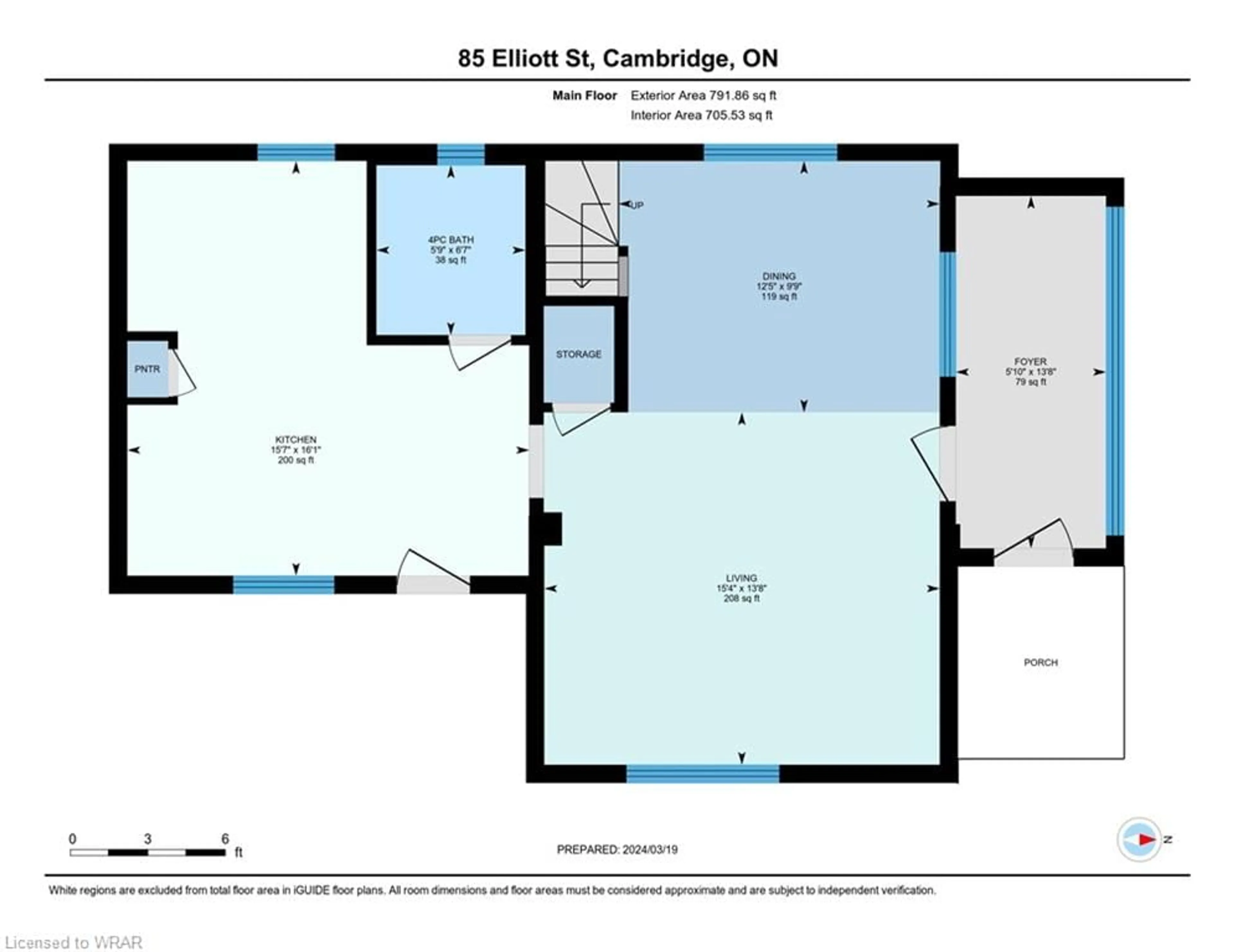 Floor plan for 85 Elliott St, Cambridge Ontario N1R 2J7