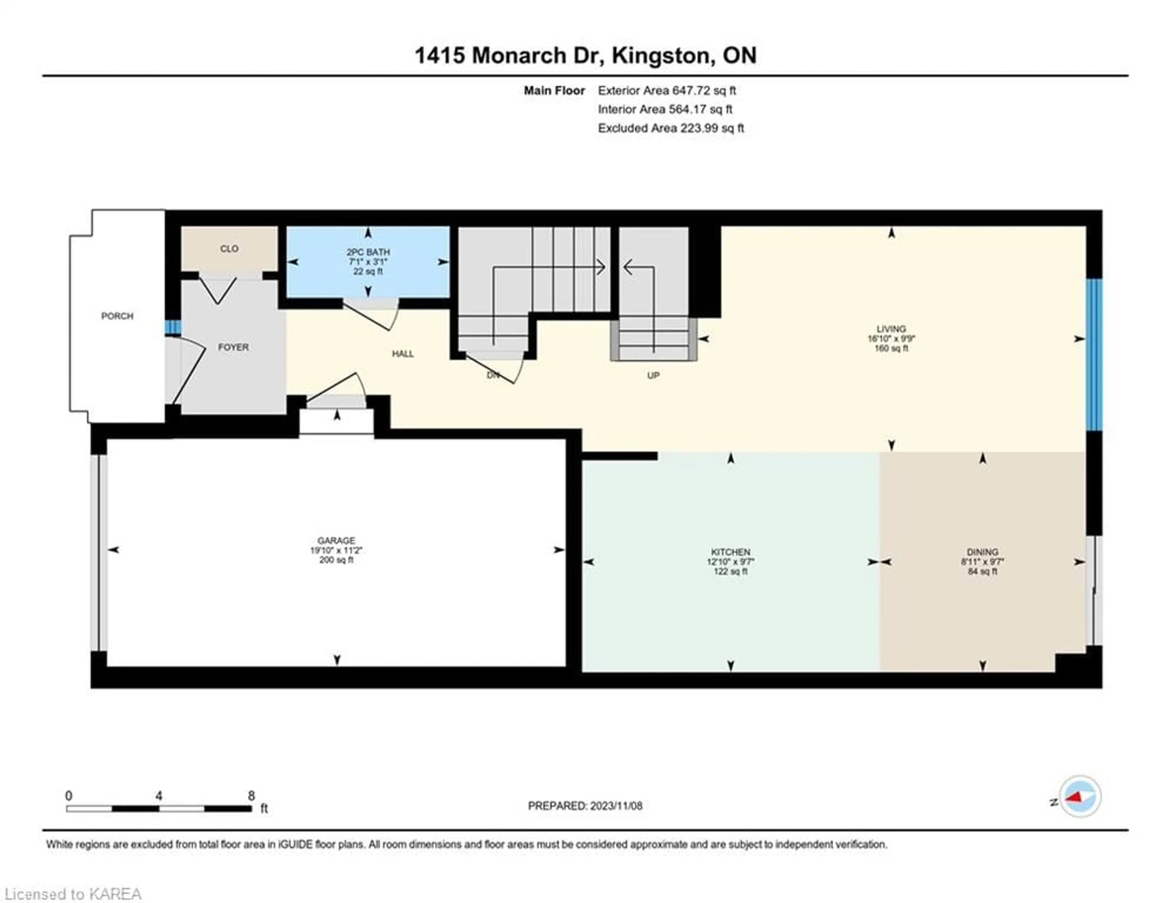 Floor plan for 1415 Monarch Dr, Kingston Ontario K7P 0R9