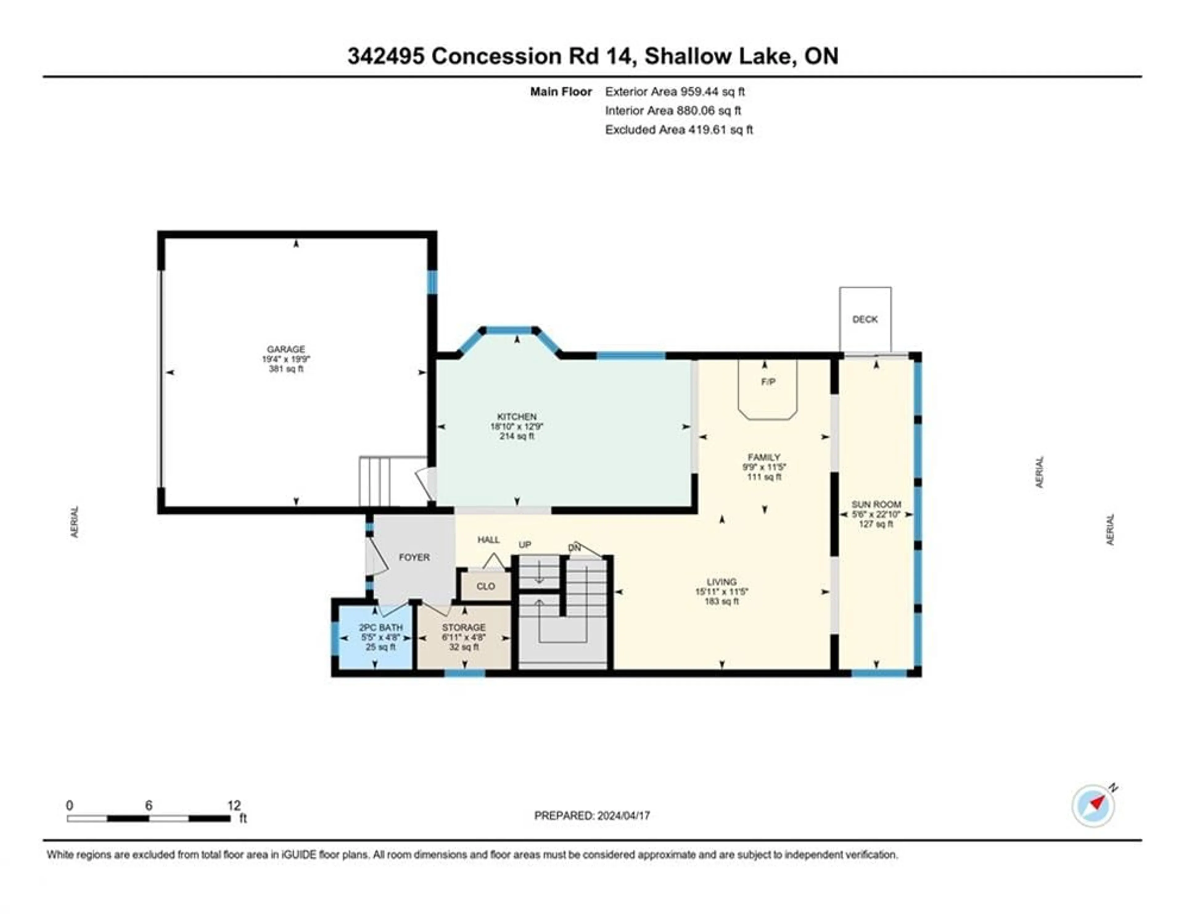 Floor plan for 342495 14 Conc, Shallow Lake Ontario N0H 2K0