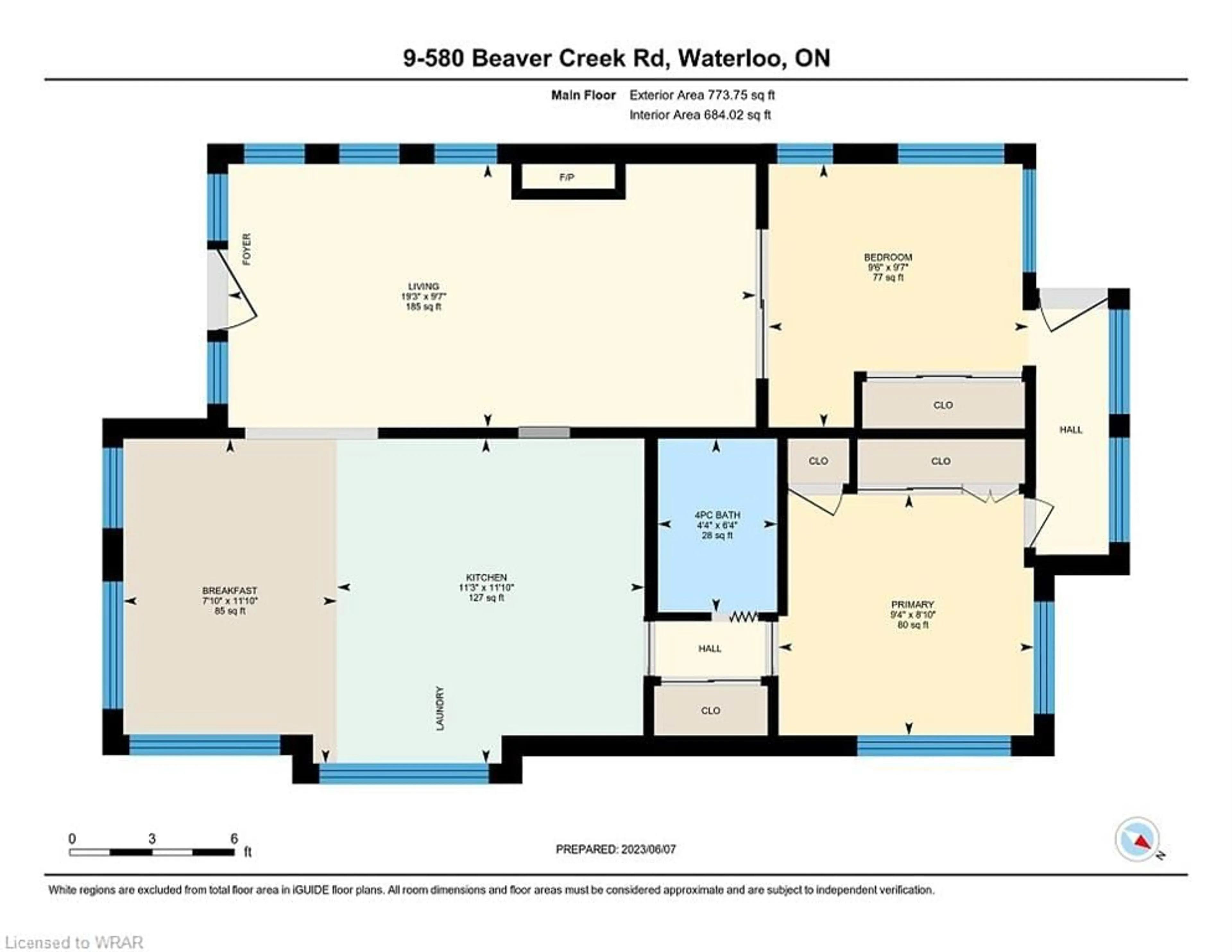Floor plan for 580 Beaver Creek Rd #9, Waterloo Ontario N2J 3Z4