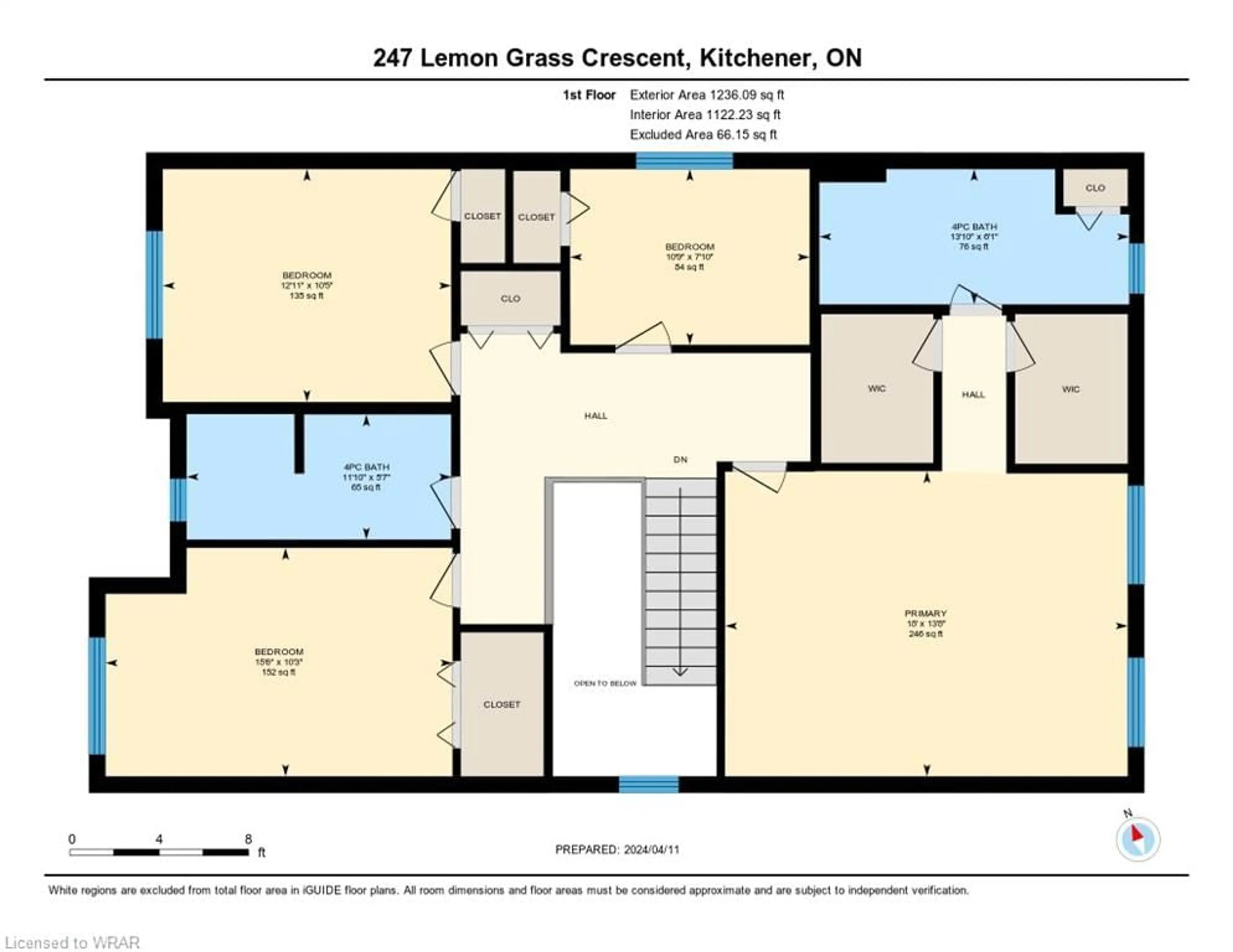 Floor plan for 247 Lemon Grass Cres, Kitchener Ontario N2N 3R5