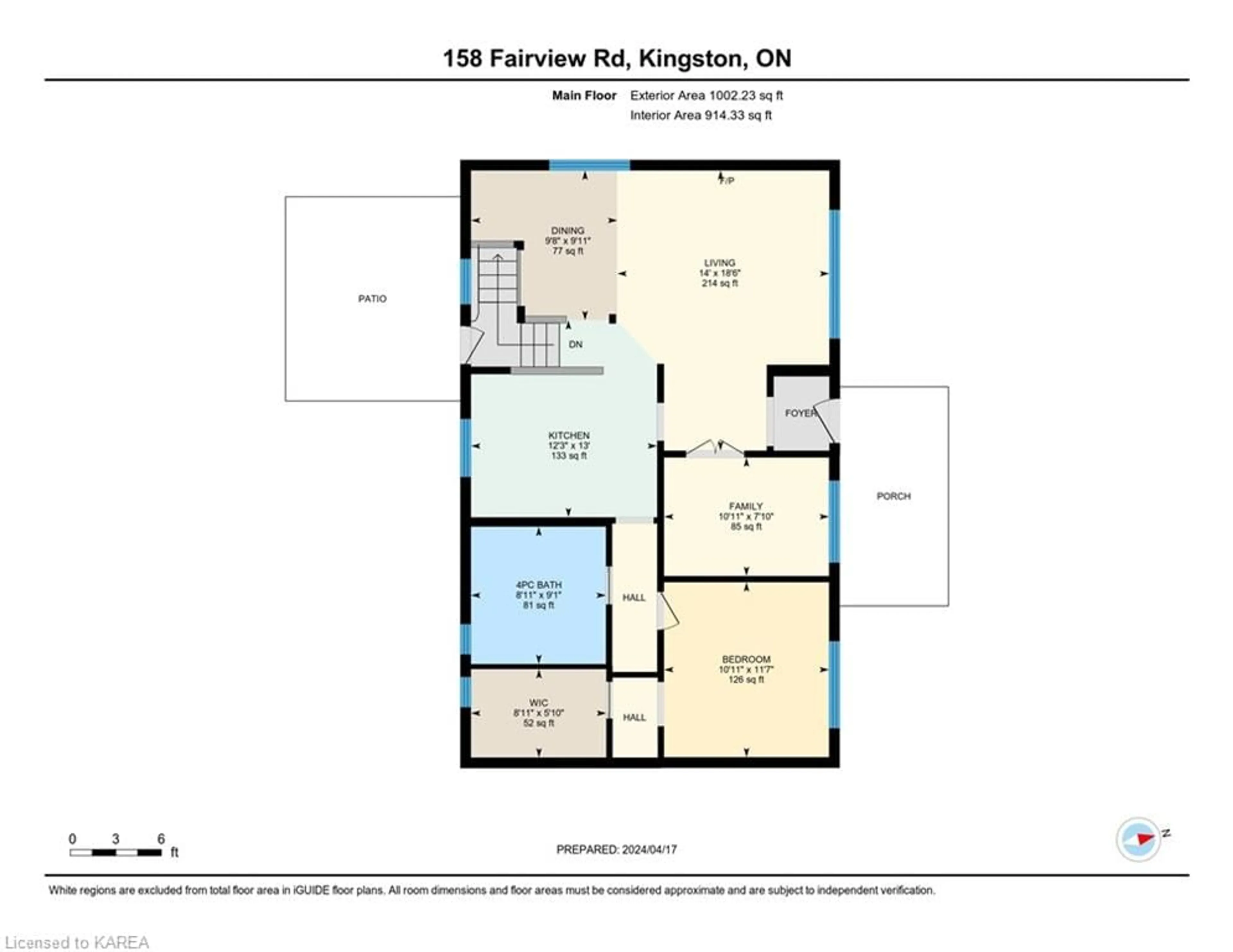 Floor plan for 158 Fairview Rd, Kingston Ontario K7M 3B1