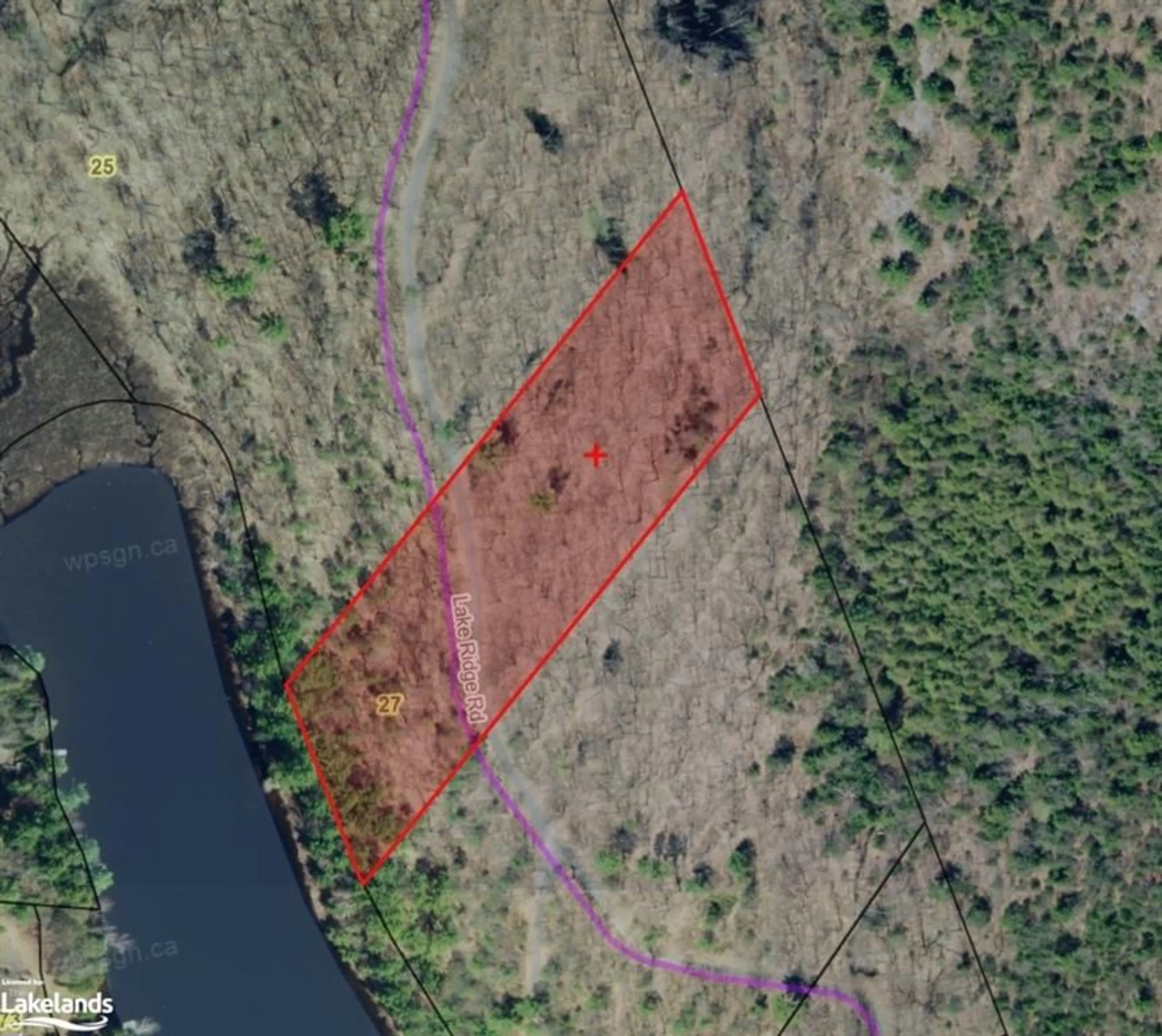 Picture of a map for 27 Lake Ridge Rd, McDougall Ontario P2A 2W9
