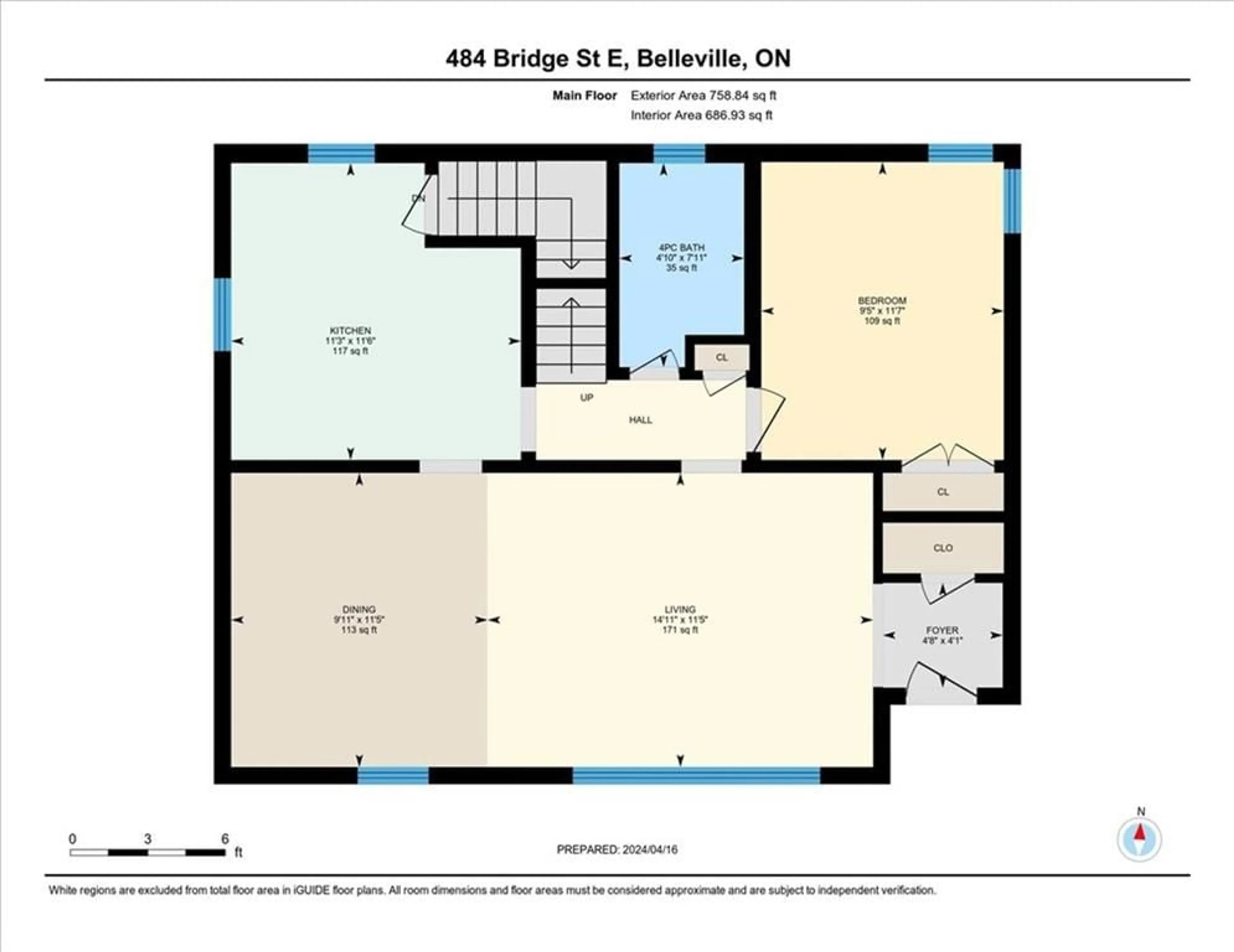 Floor plan for 484 Bridge St, Belleville Ontario K8N 1R4
