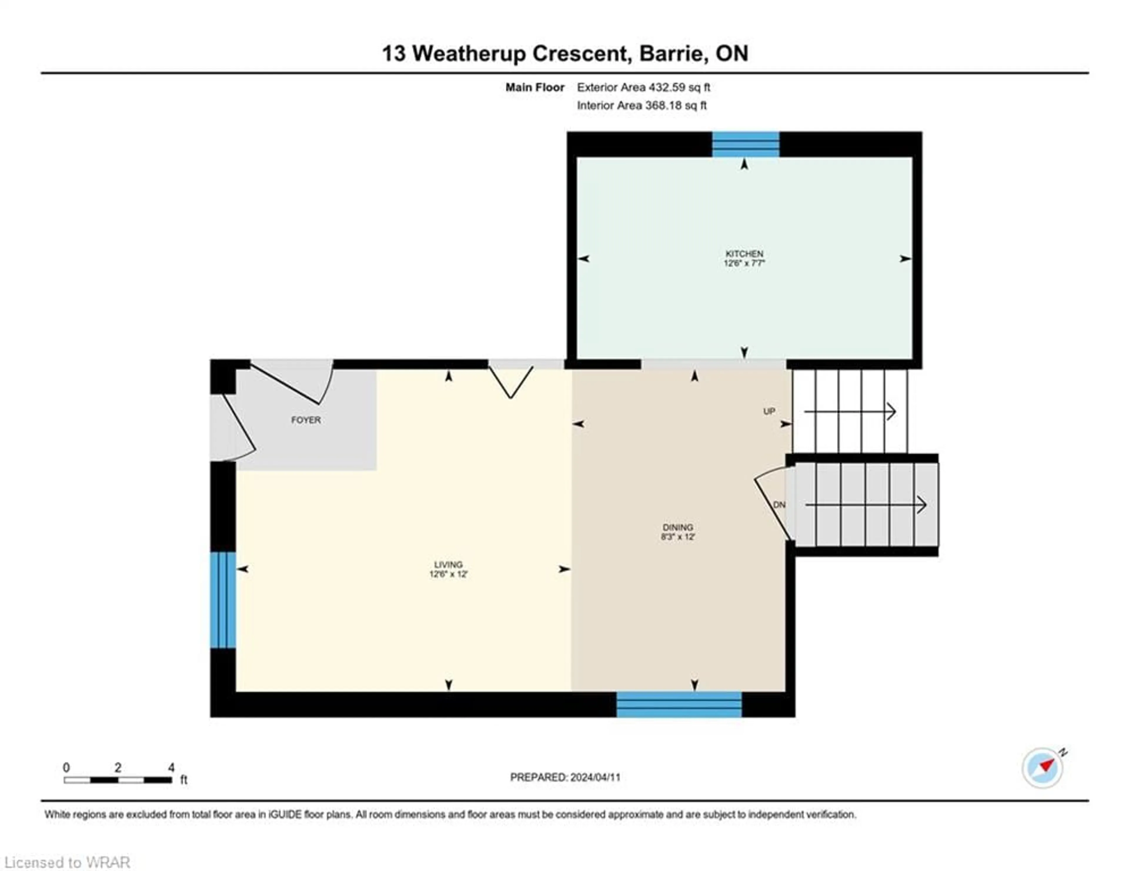 Floor plan for 13 Weatherup Cres, Barrie Ontario L4N 7J5