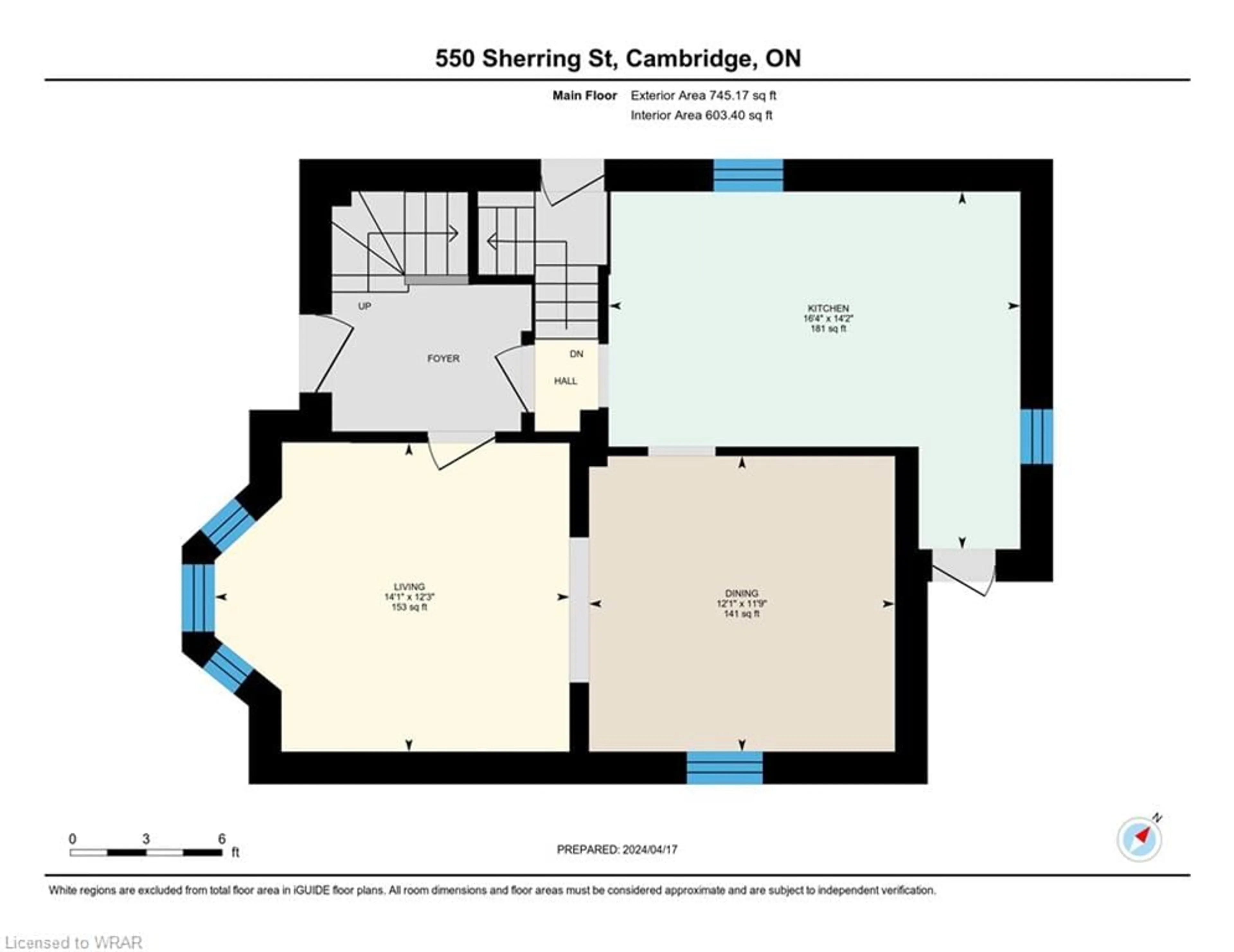 Floor plan for 550 Sherring St, Cambridge Ontario N3H 2W8